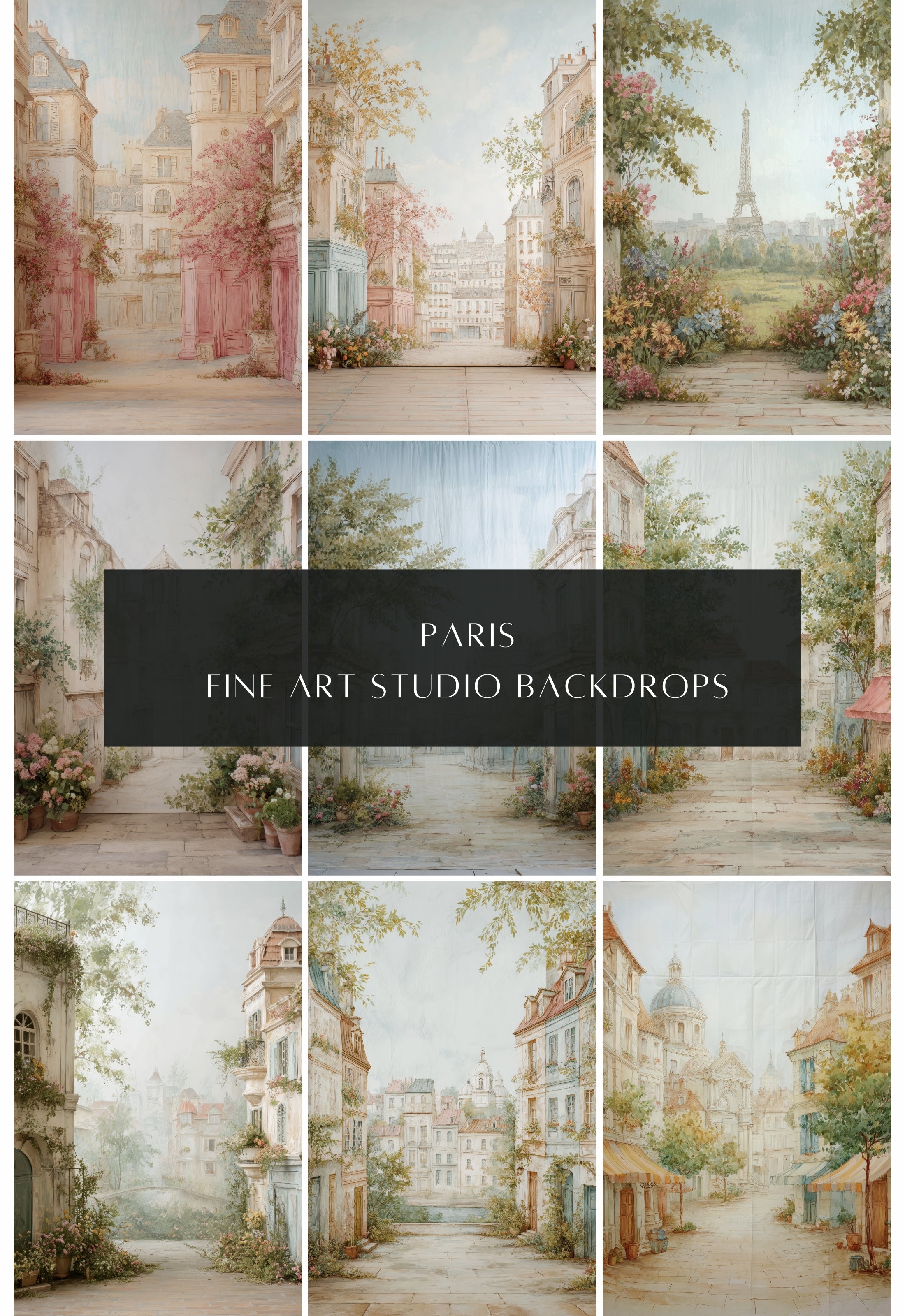 Paris Landscape Digital Backdrops