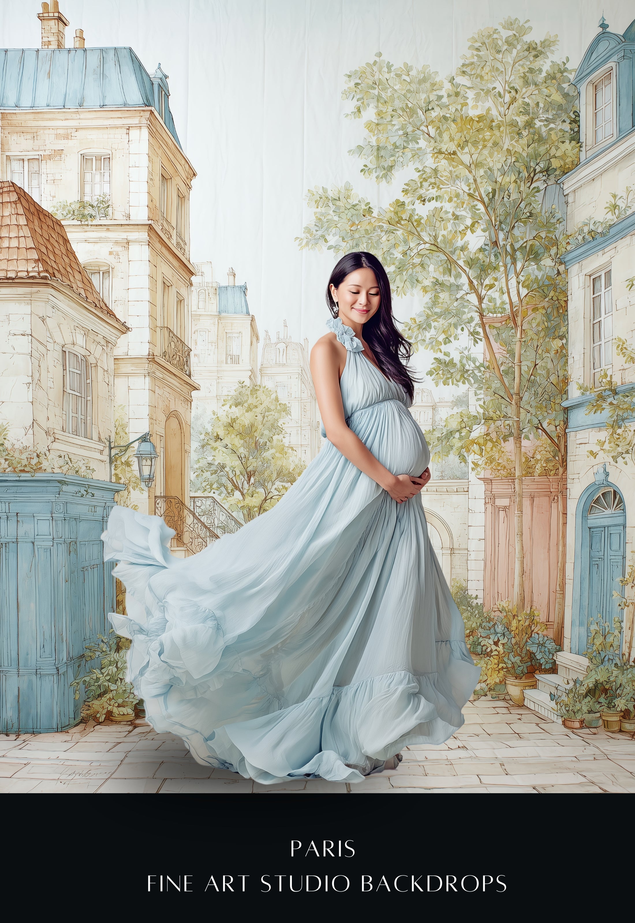 Paris Landscape Digital Backdrops