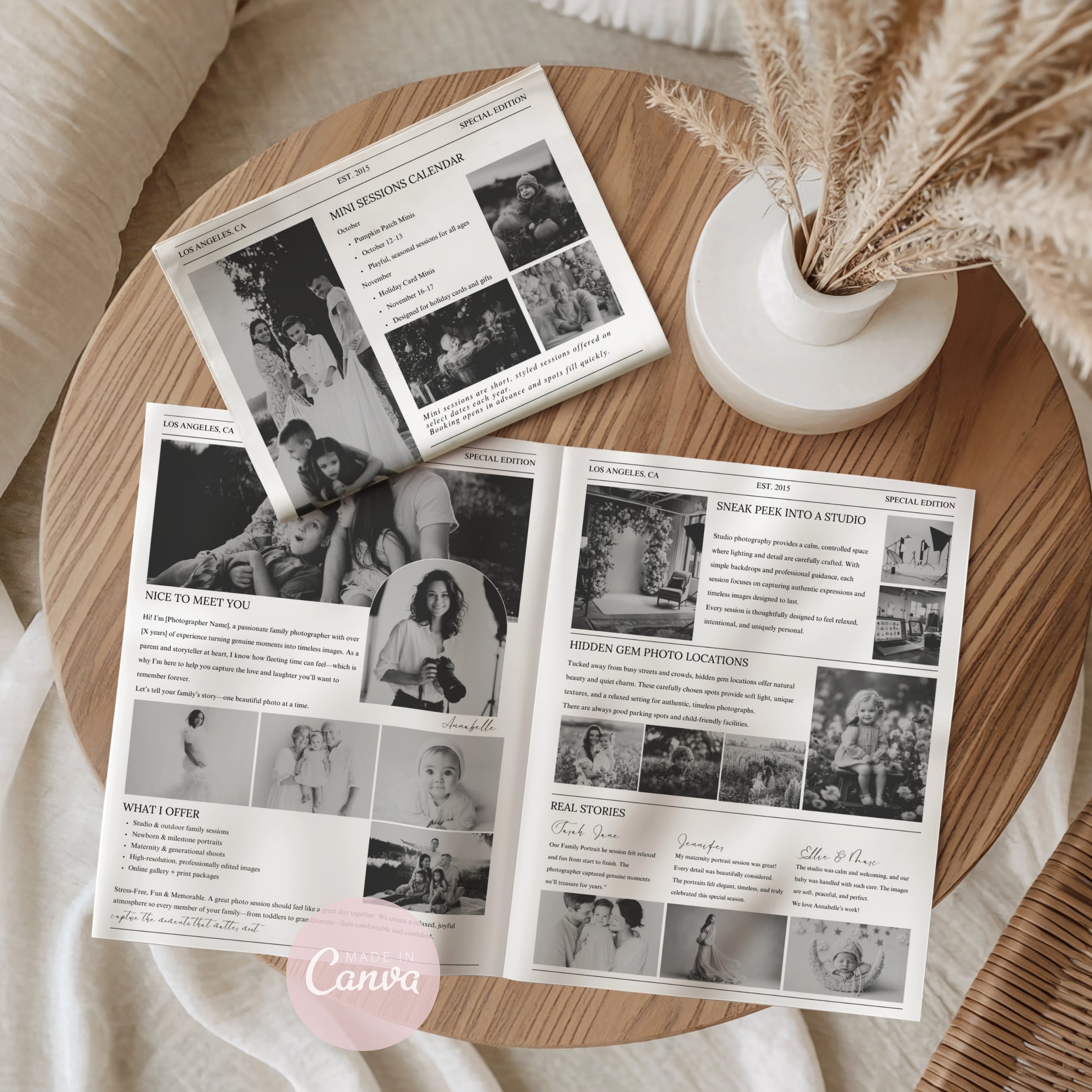 Editable Studio Photography Newspaper Template