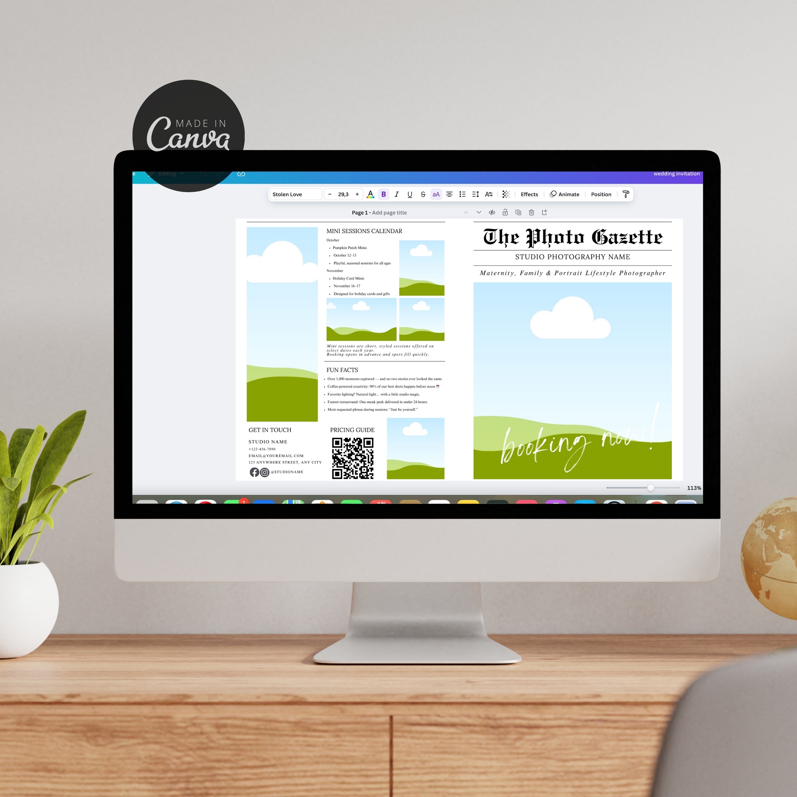 Editable Studio Photography Newspaper Template