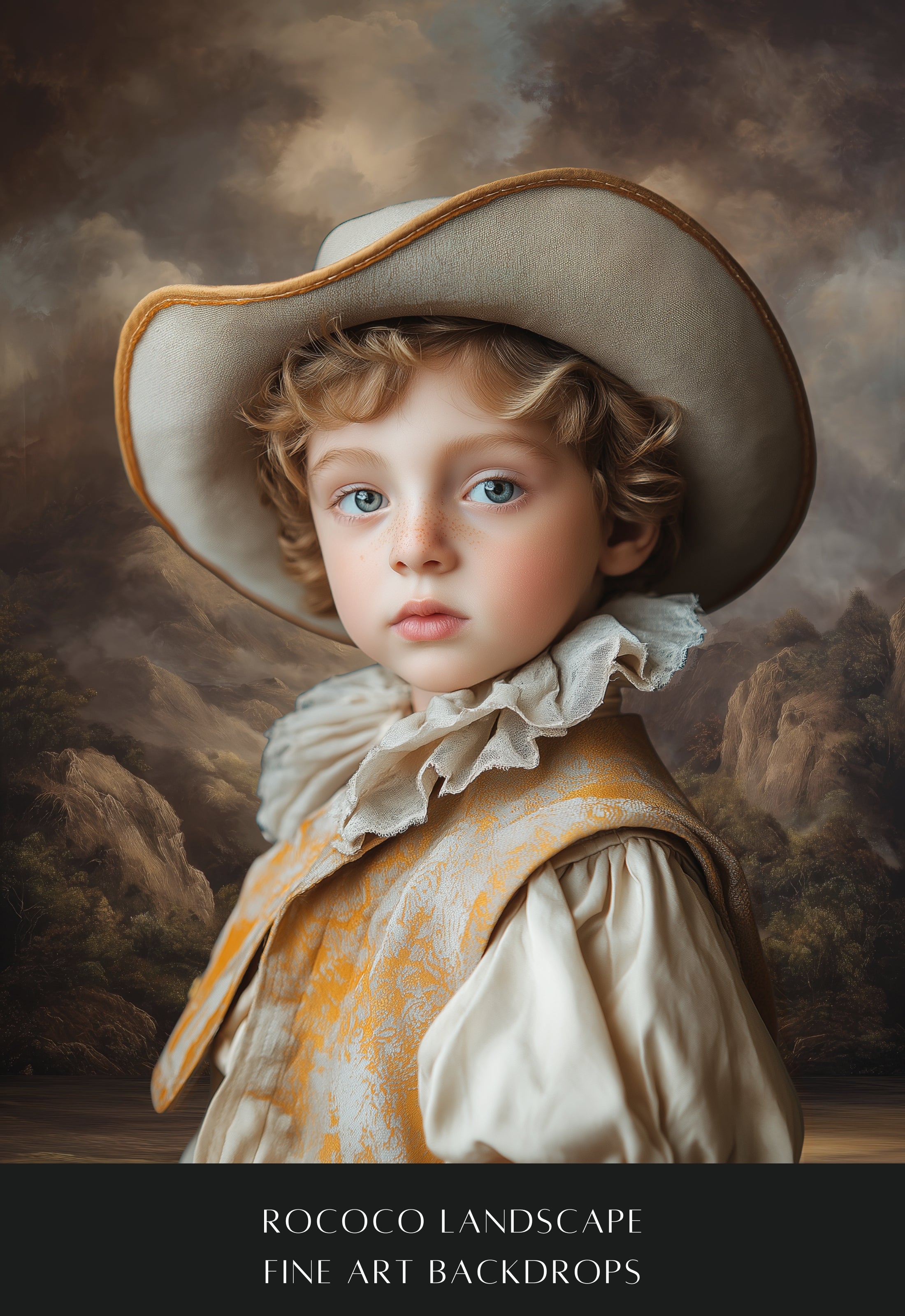 Rococo Earthy Landscape Fine Art Backdrops