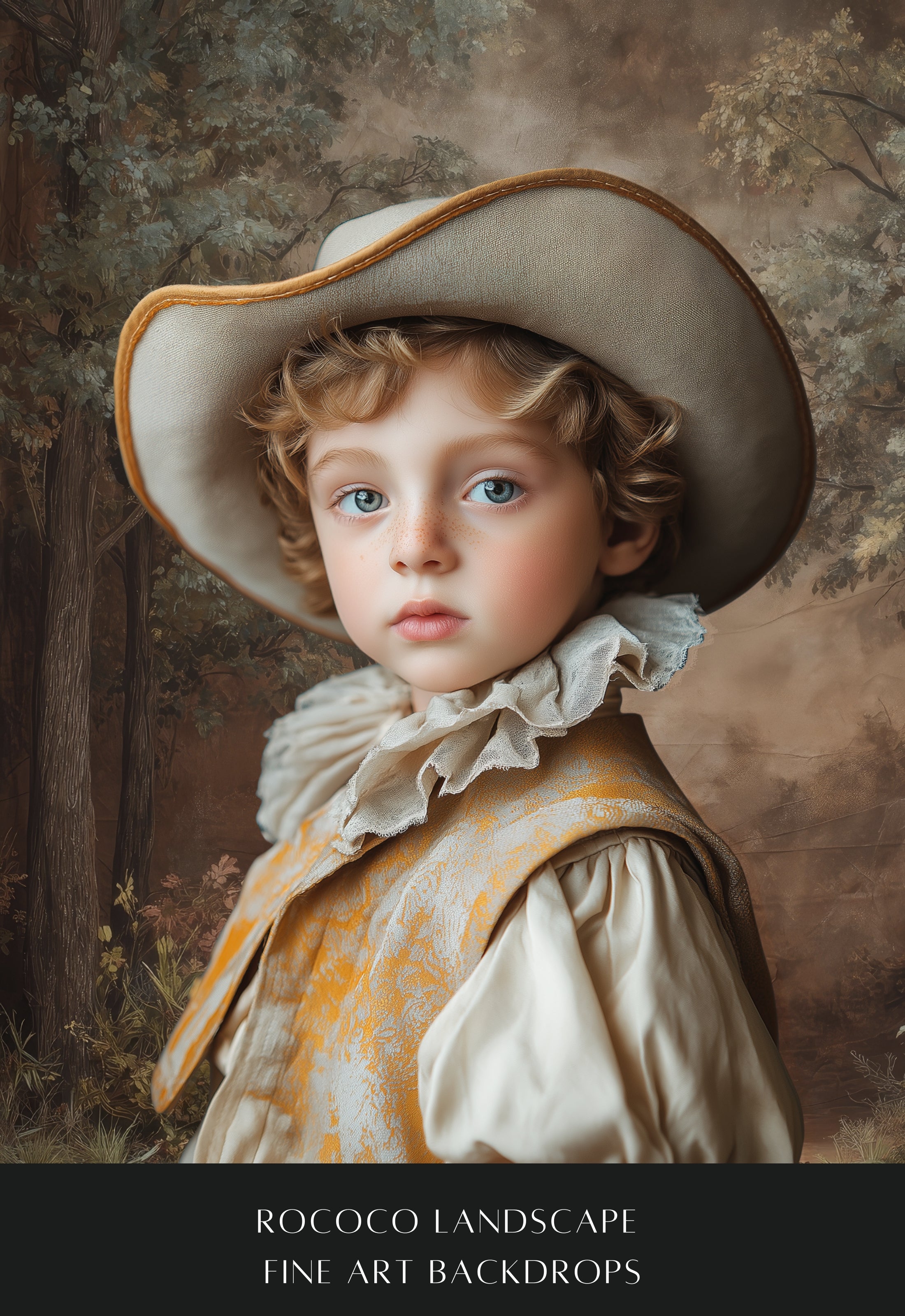 Rococo Earthy Landscape Fine Art Backdrops