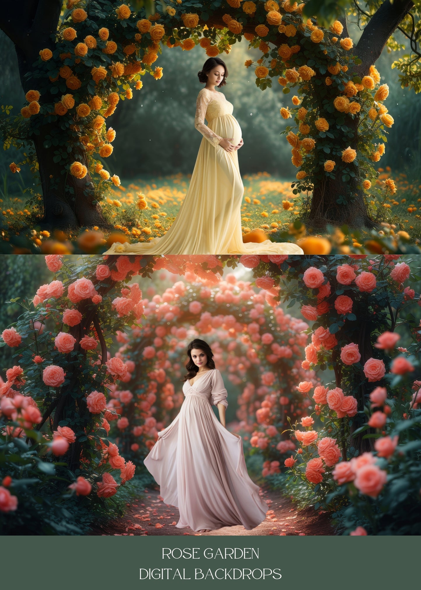 Rose Garden Digital Backdrops