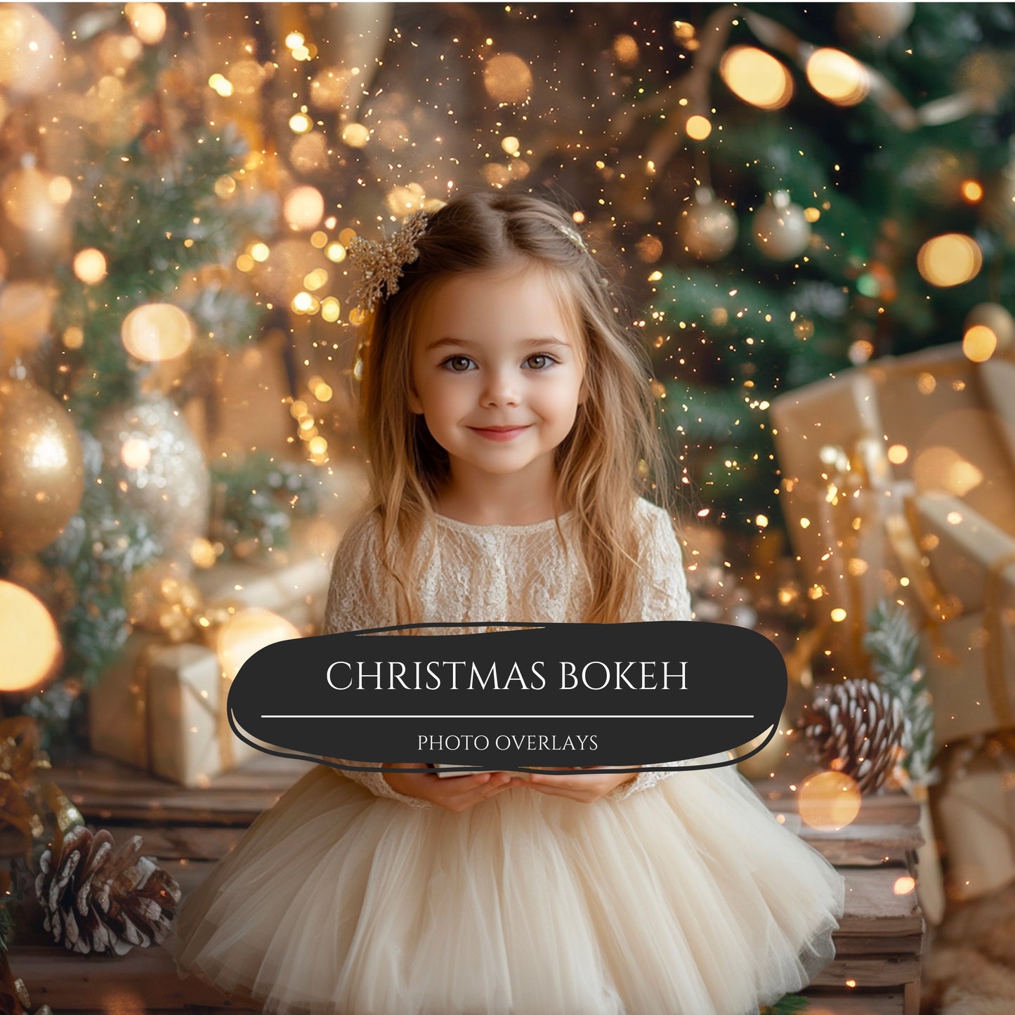 Christmas Bokeh Lights Photoshop Overlays