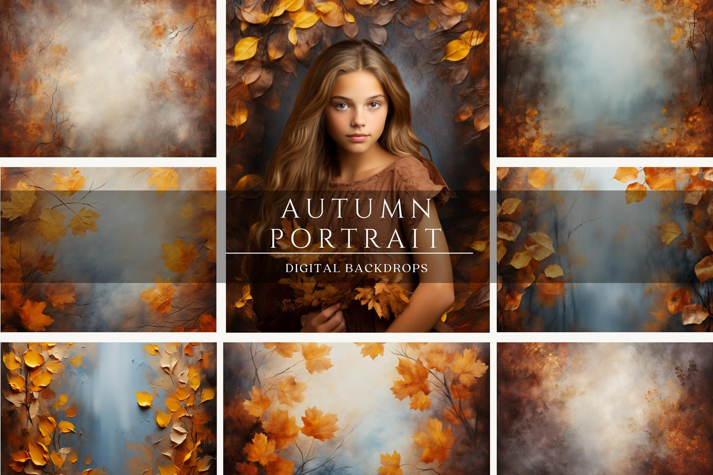 Autumn Portrait Digital Backdrops