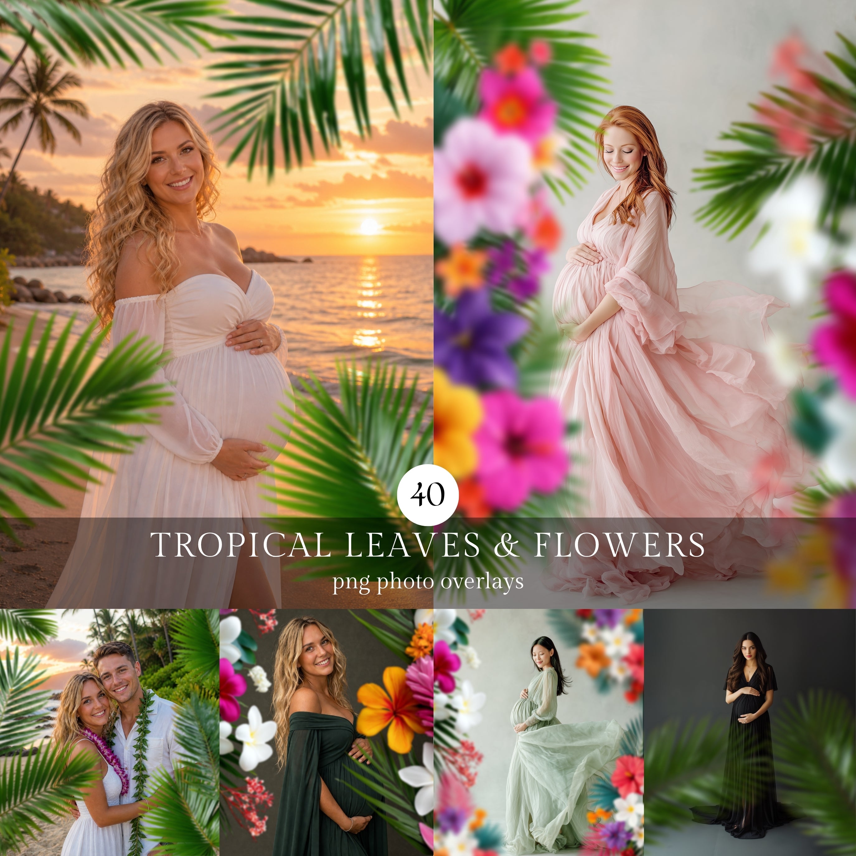 40 Tropical Photo Overlays