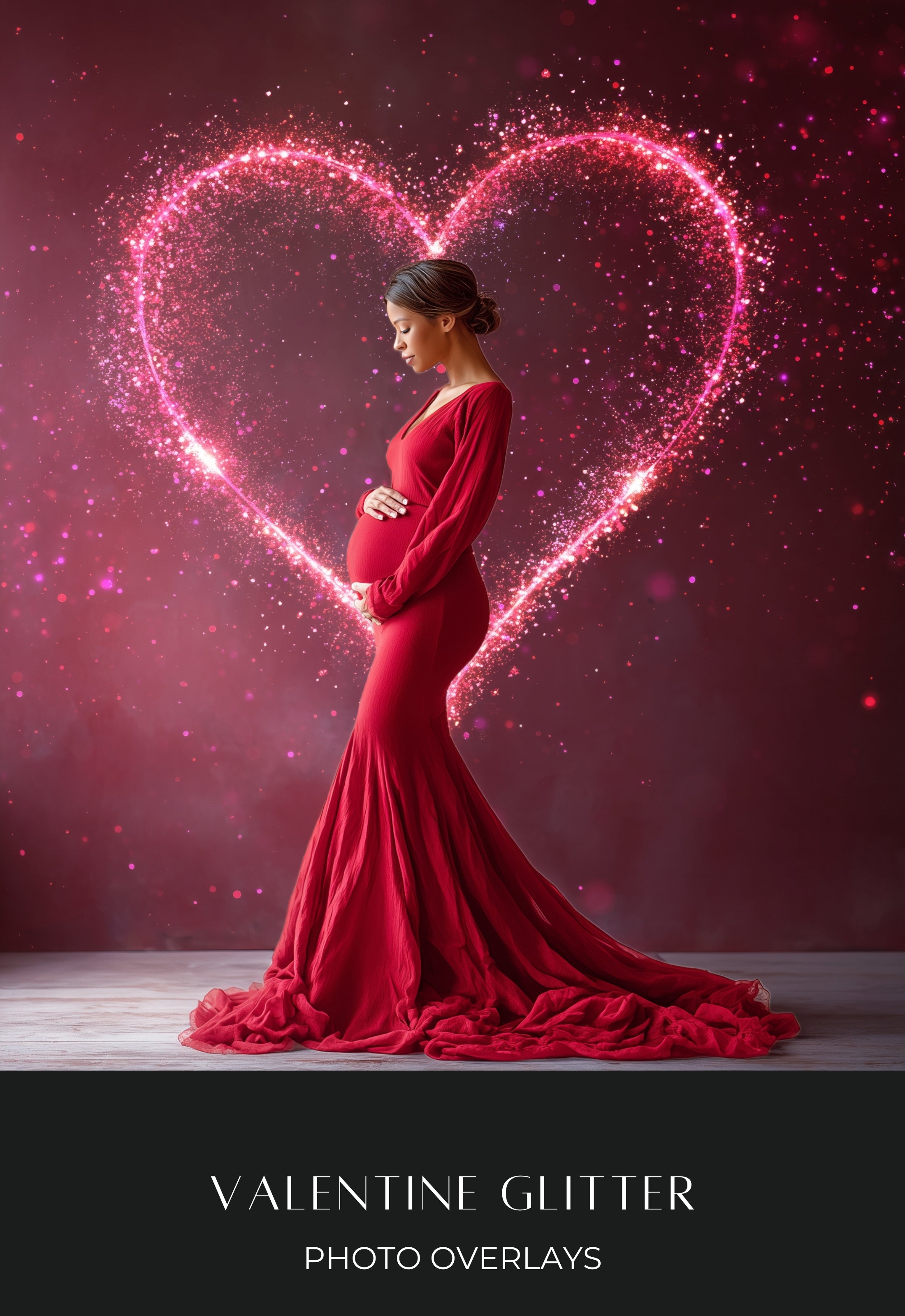 Valentine Glitter Photo Overlays