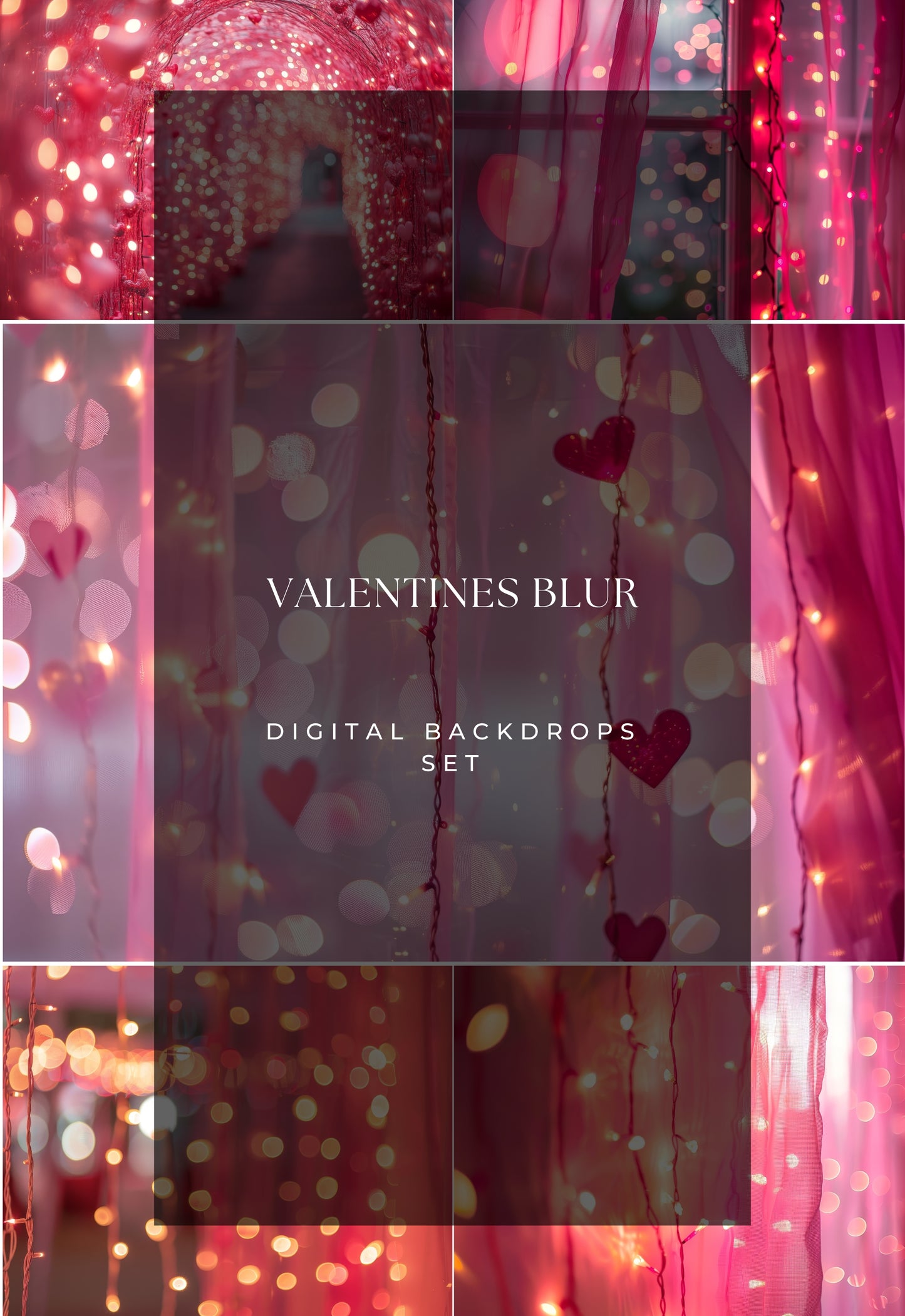 Valentine Blur Soft Bokeh Digital Backdrops