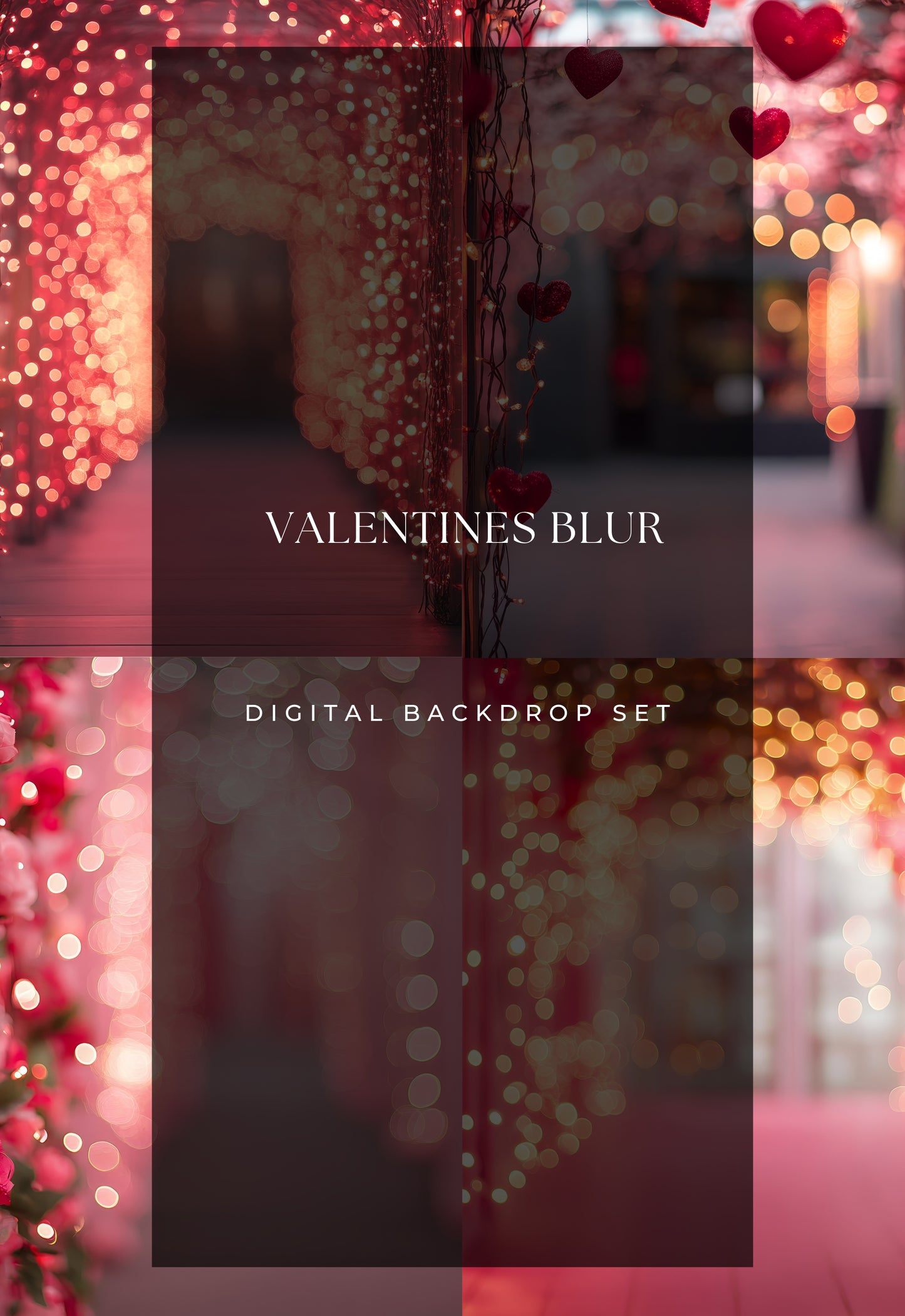 Valentine Blur Soft Bokeh Digital Backdrops