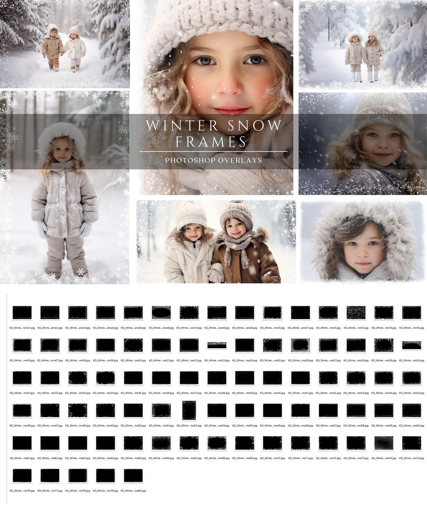 Winter Snow Photo Frame Overlays