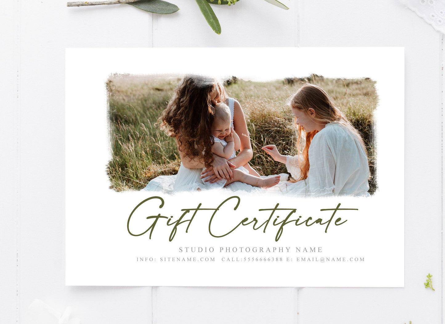 Gift Certificate Photoshop Template