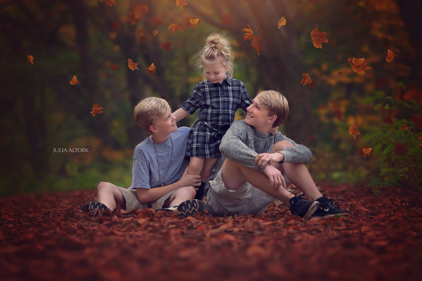 Falling Leaves Photo Overlays - Photoshop Overlays, Digital Backgrounds and Lightroom Presets