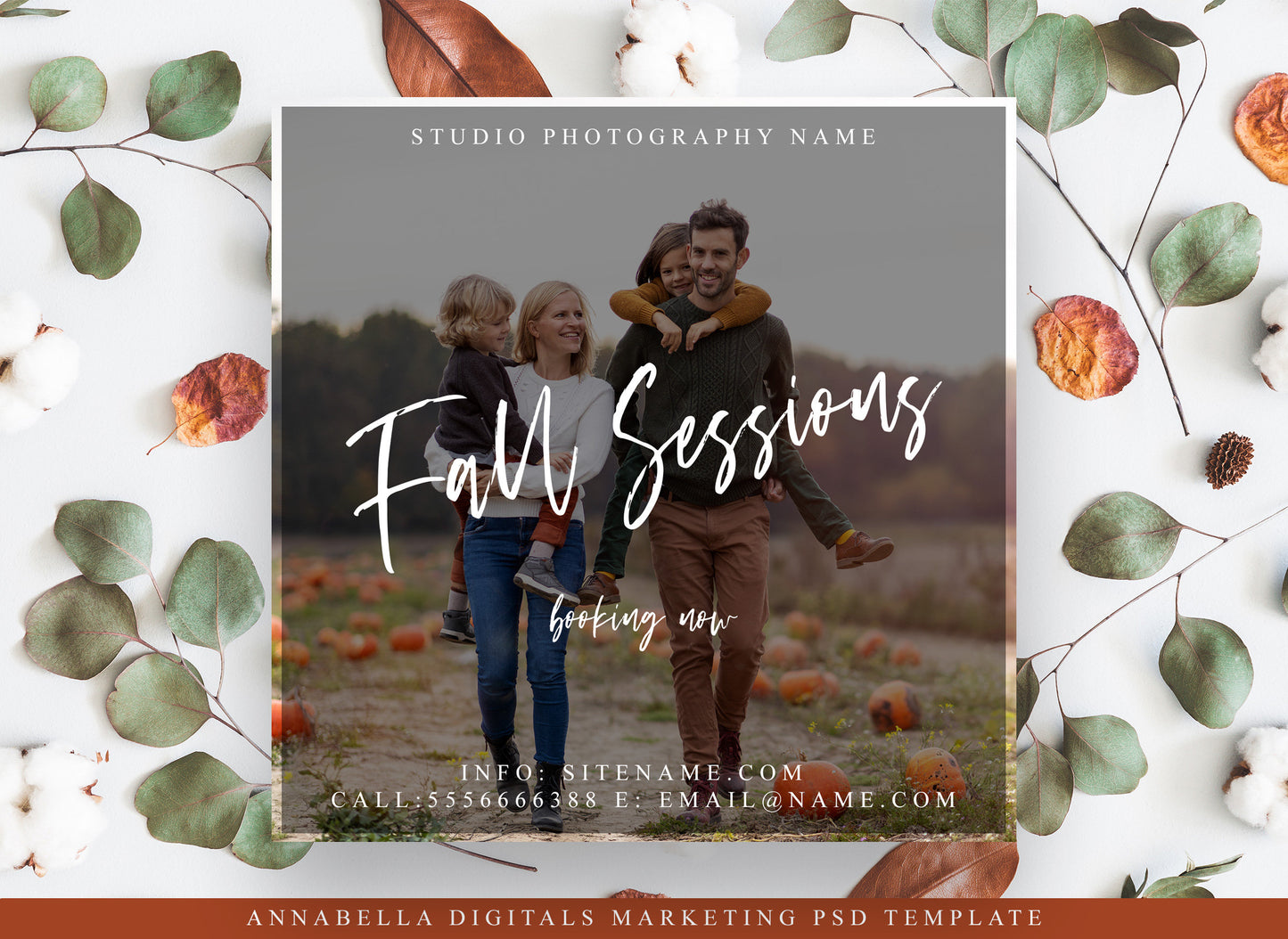 Fall Sessions Photoshop Template