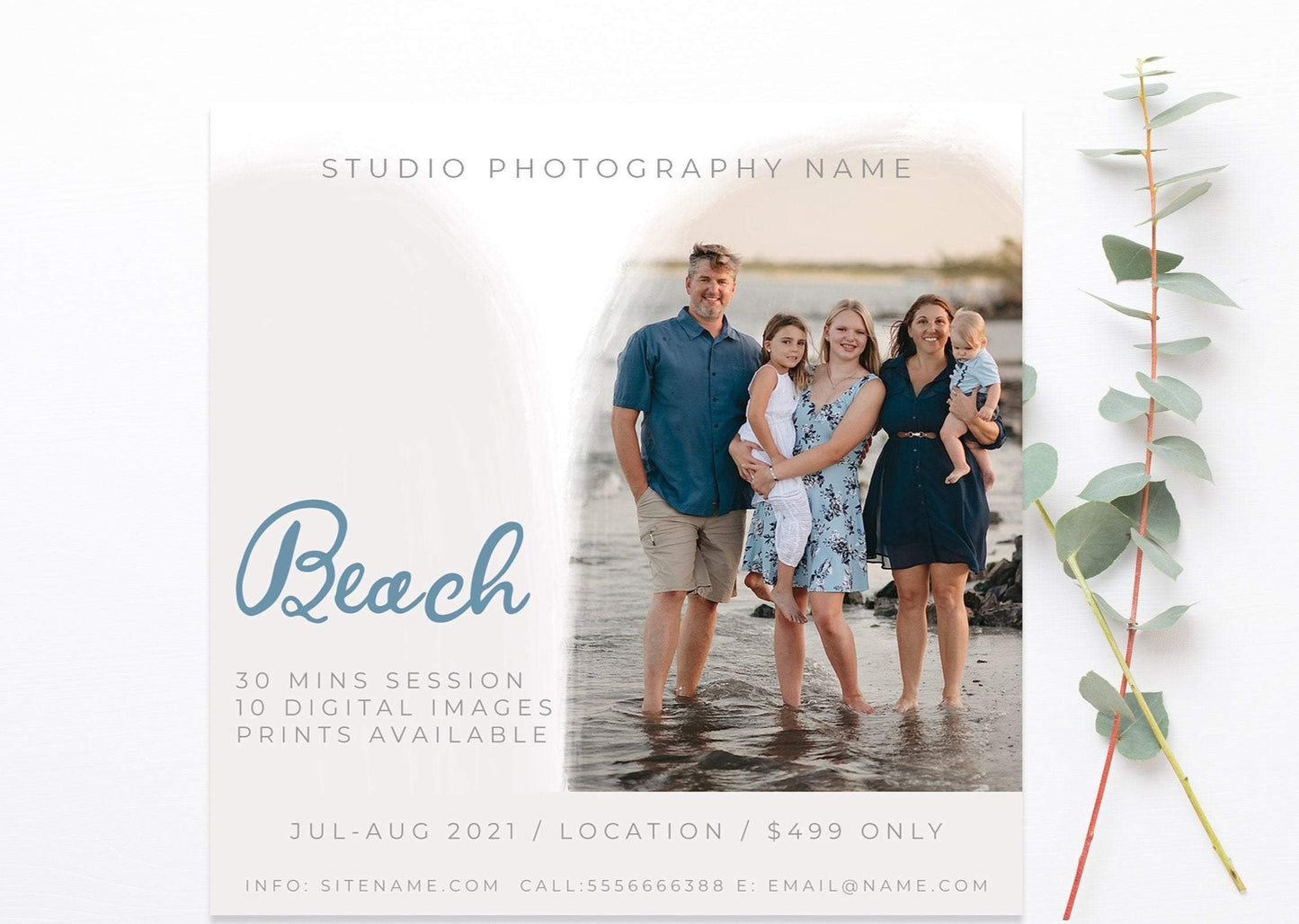 Beach Mini Session Template