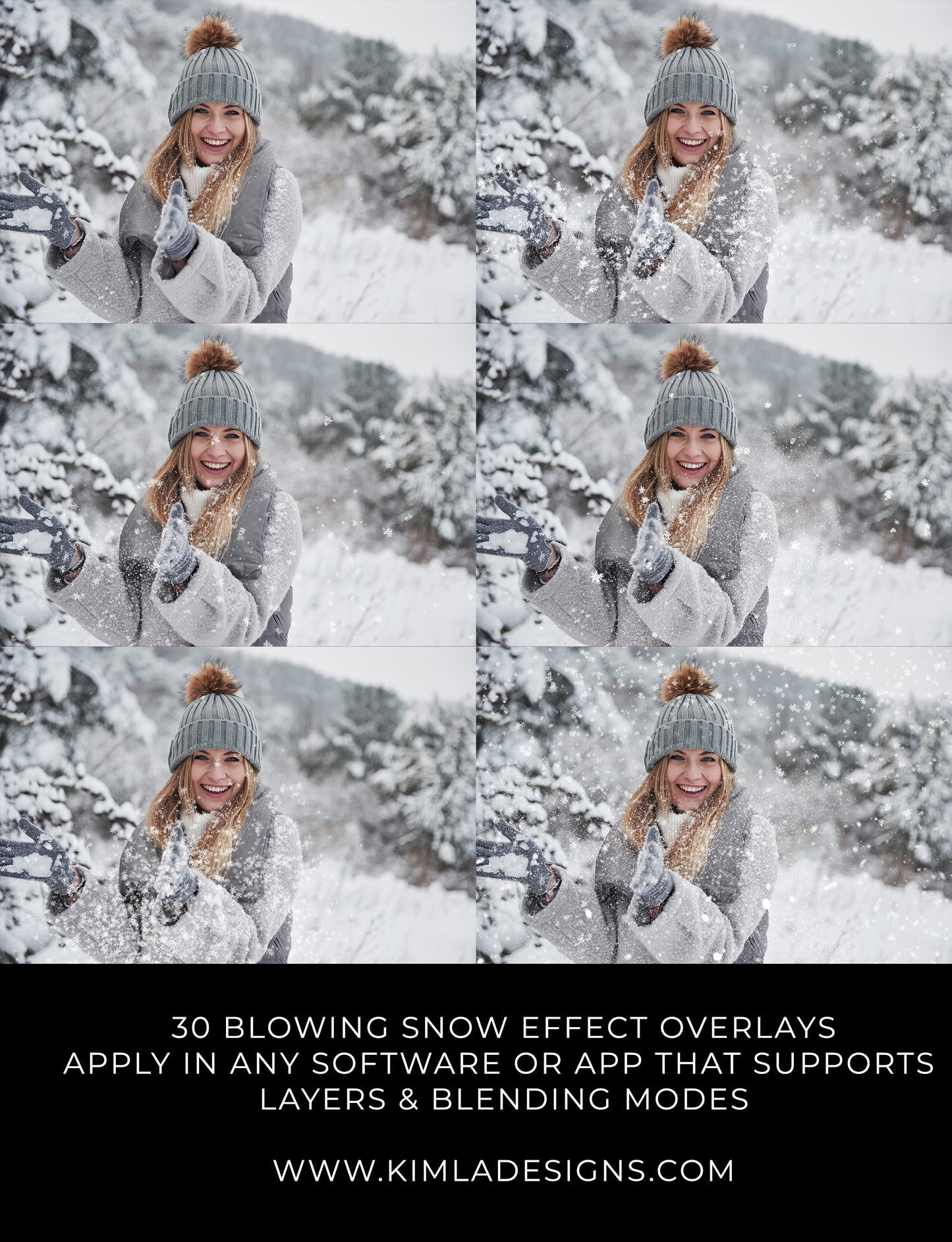 Blowing Snow Photo Overlays