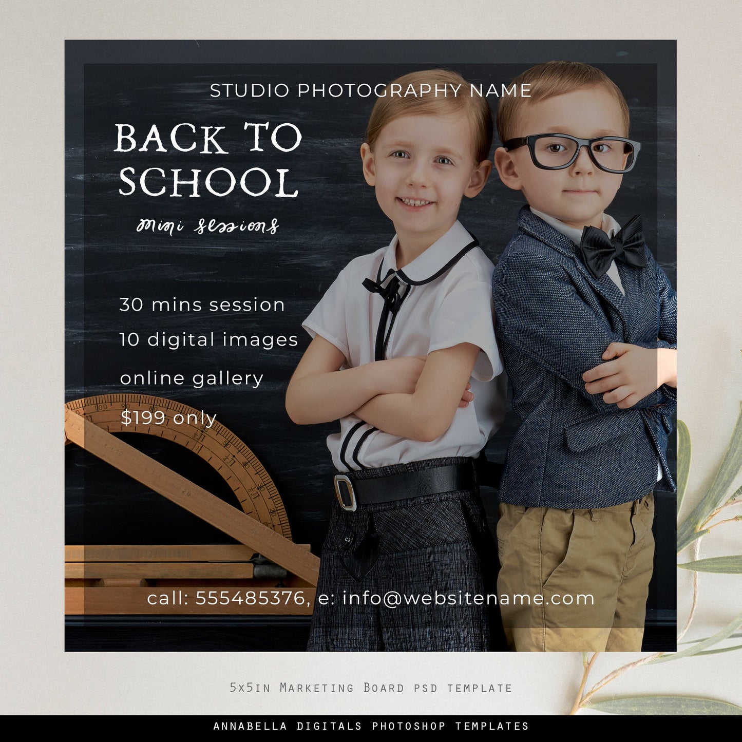 Back to School Mini Session Template