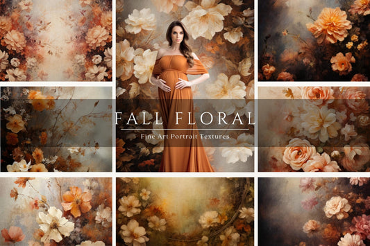 Fall Floral Fine Art Portrait Textures Set 02