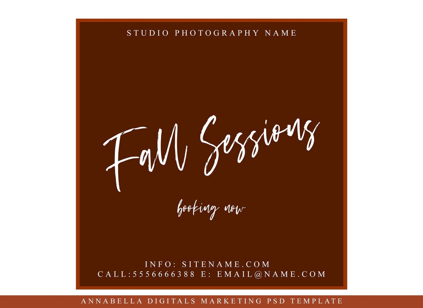 Fall Sessions Photoshop Template