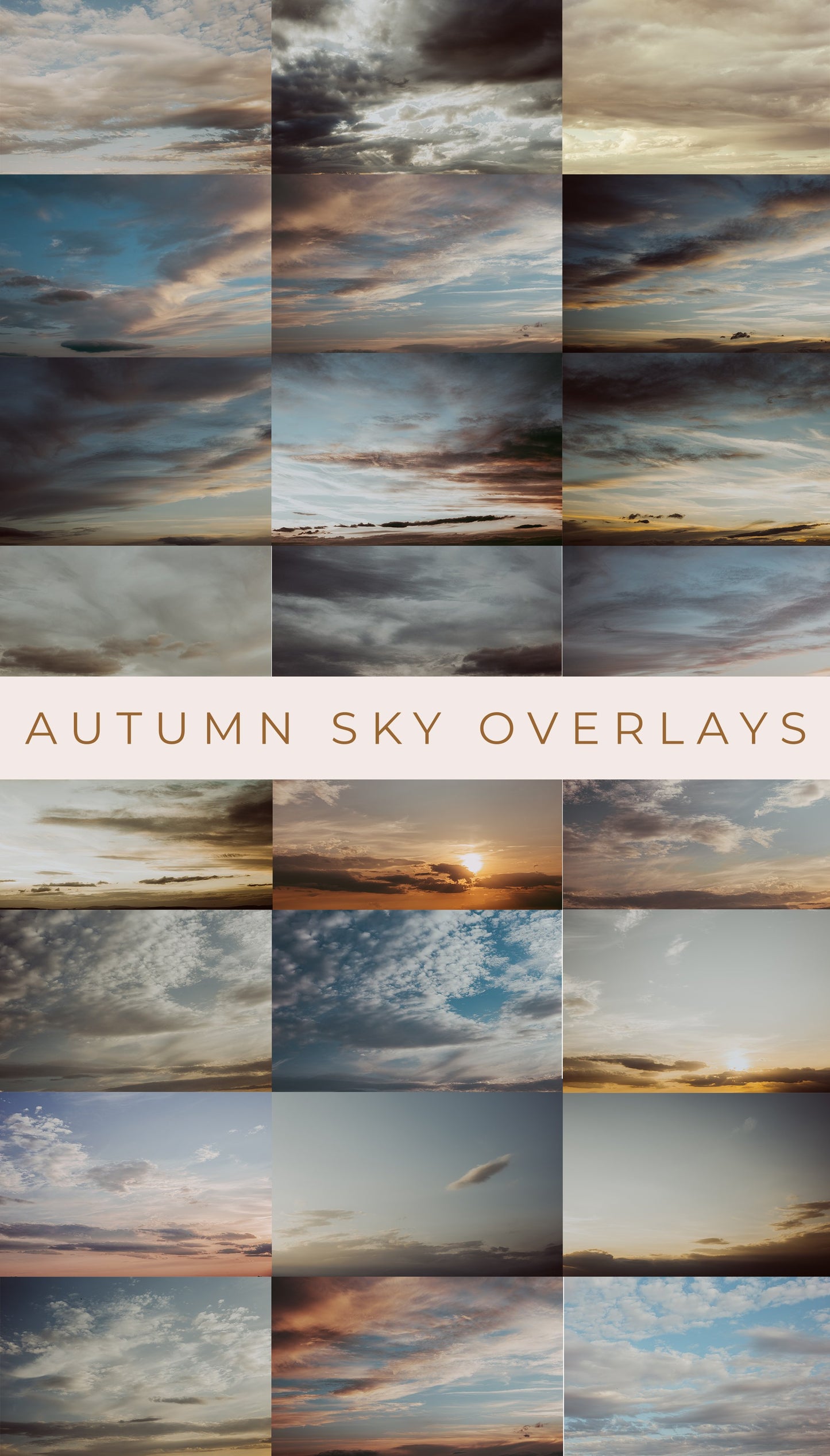 Autumn Sky Photo Overlays