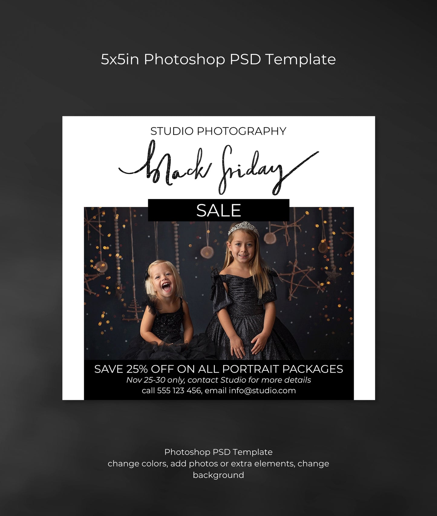 Black Friday Sale Marketing Board PSD Template