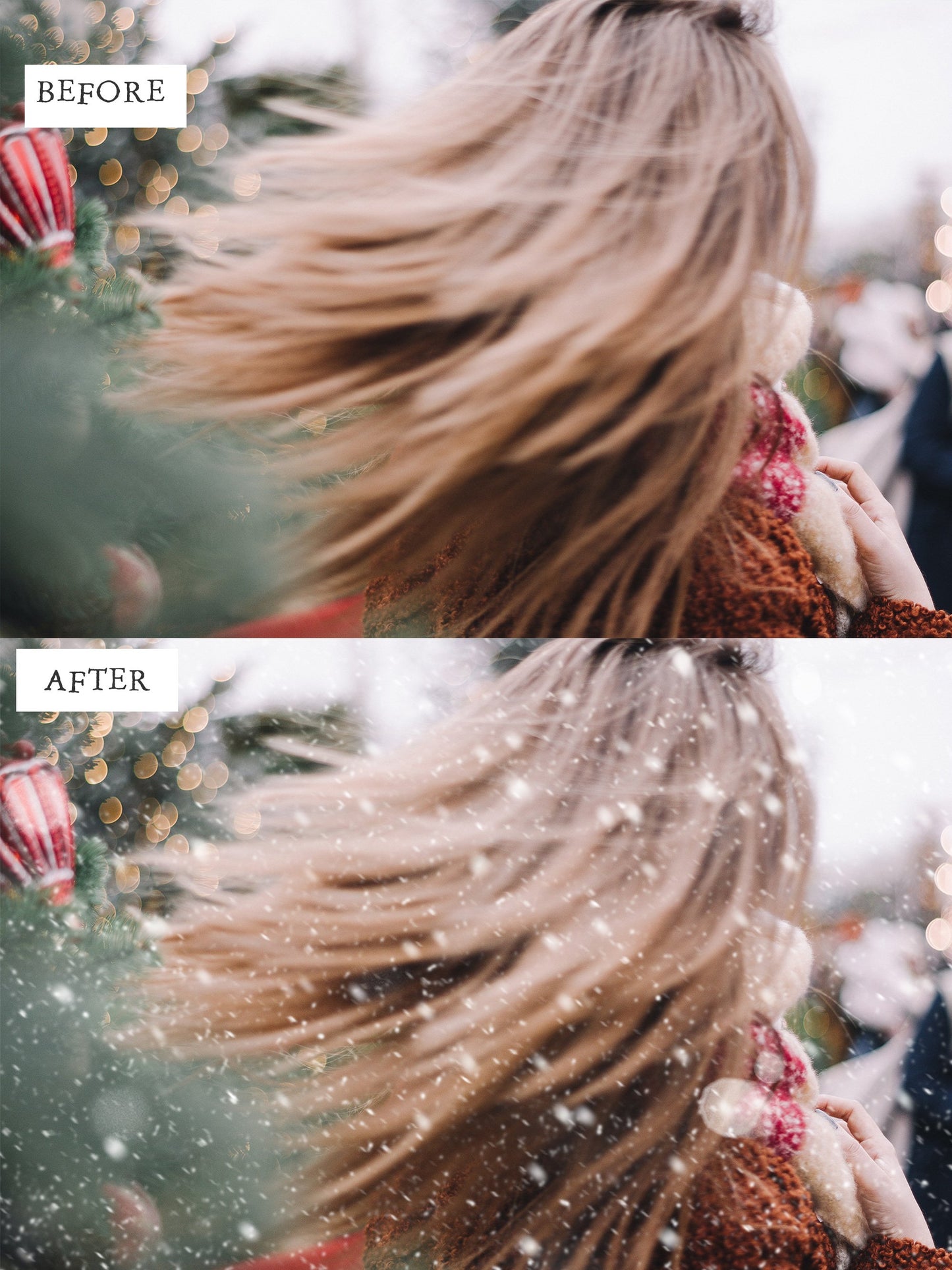 White Wedding Snow & Bokeh Photo Overlays