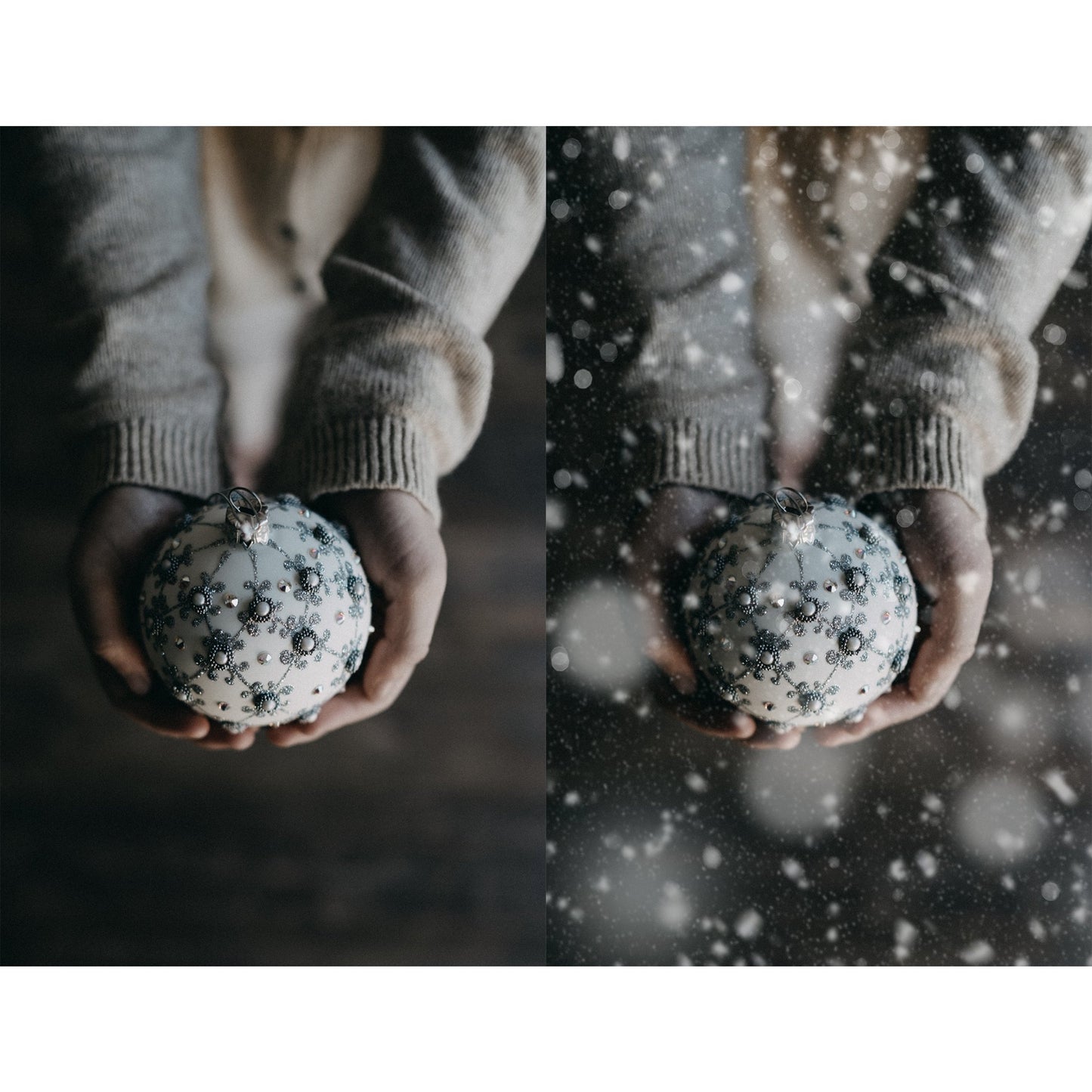 White Wedding Snow & Bokeh Photo Overlays