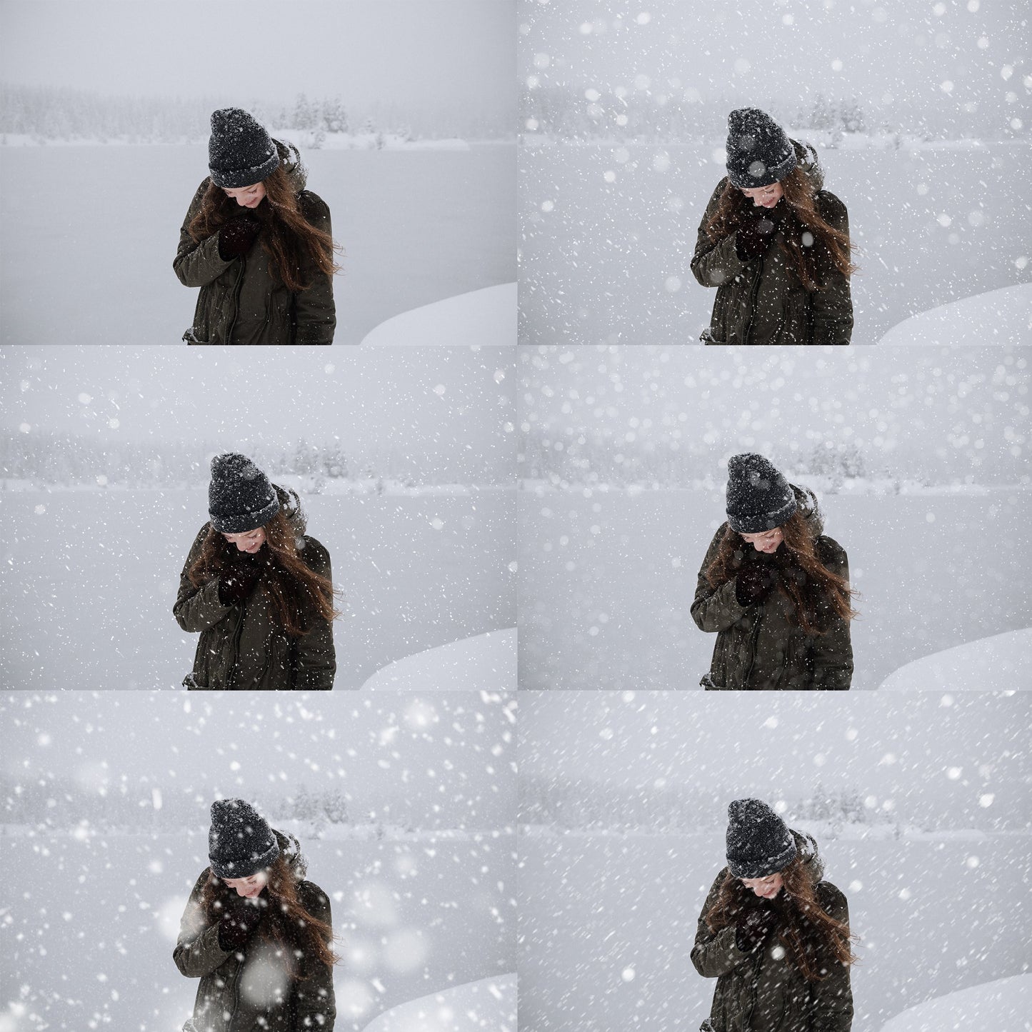 White Wedding Snow & Bokeh Photo Overlays