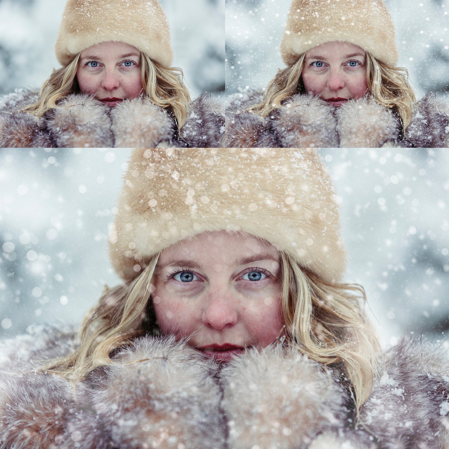 White Wedding Snow & Bokeh Photo Overlays