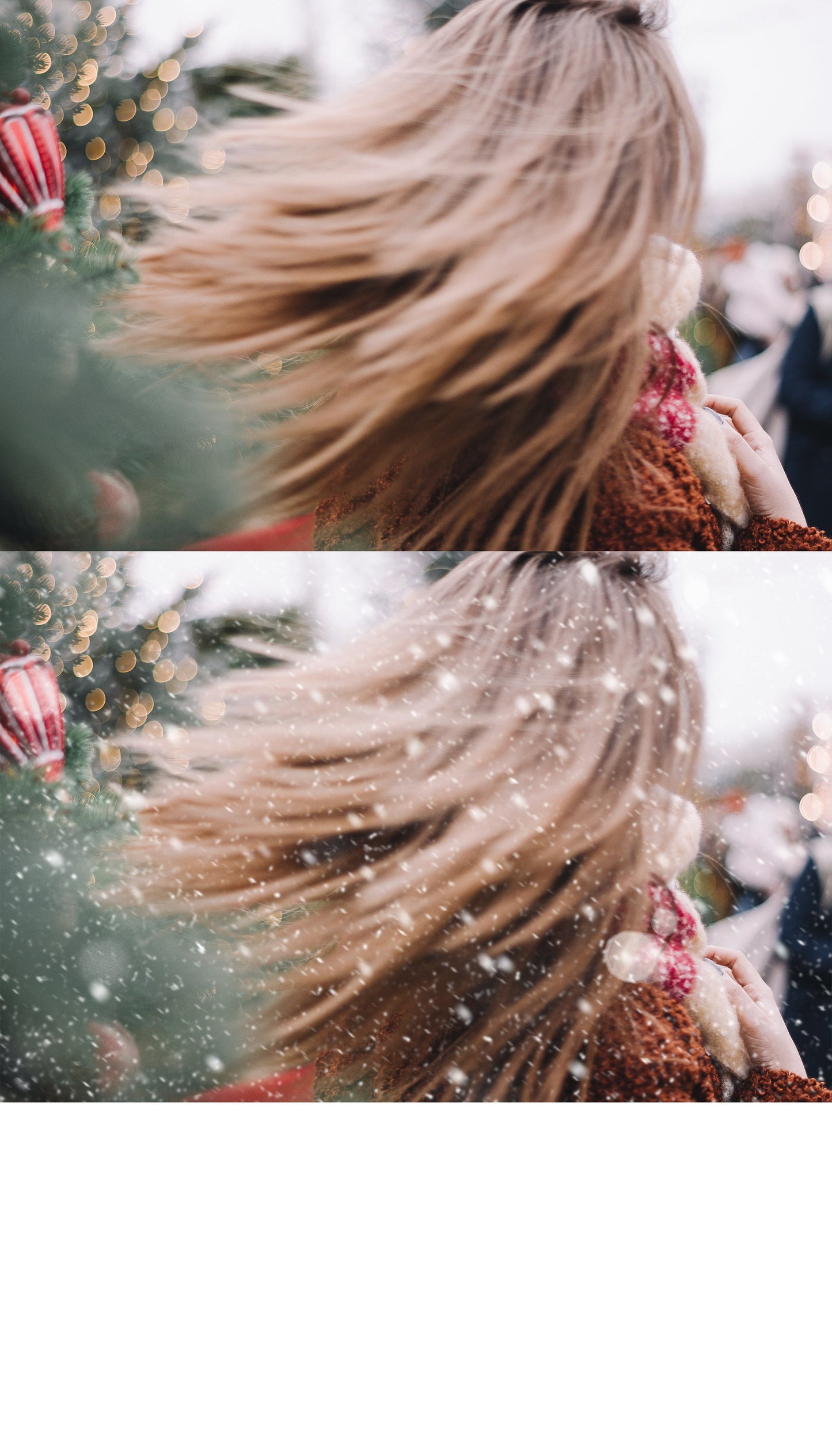 White Wedding Snow & Bokeh Photo Overlays