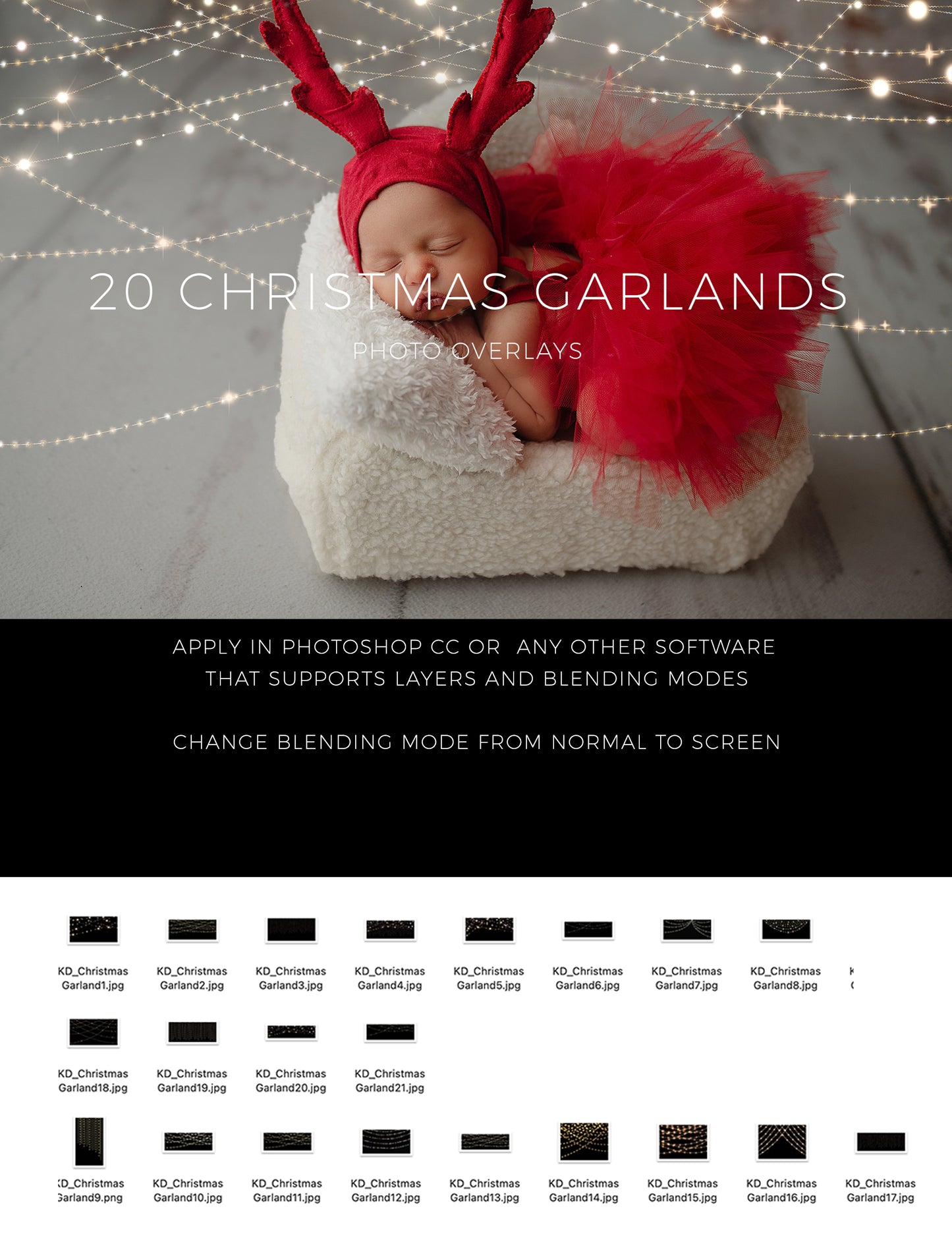 Christmas Garlands Photo Overlays