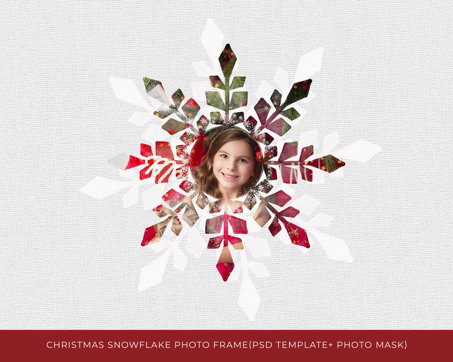 Christmas Snowflake Watercolor Frame
