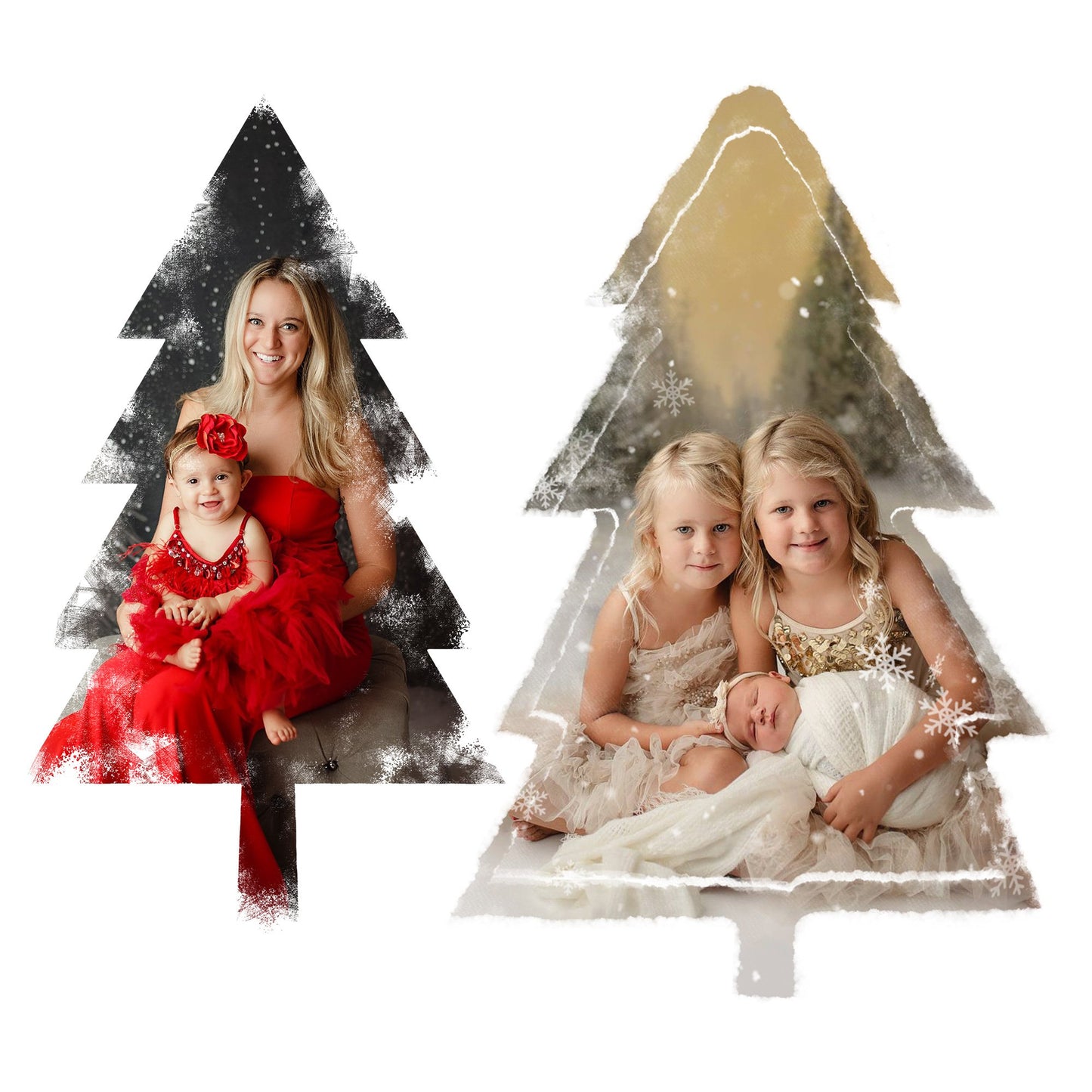 12 Watercolor Christmas Portrait Photo Masks