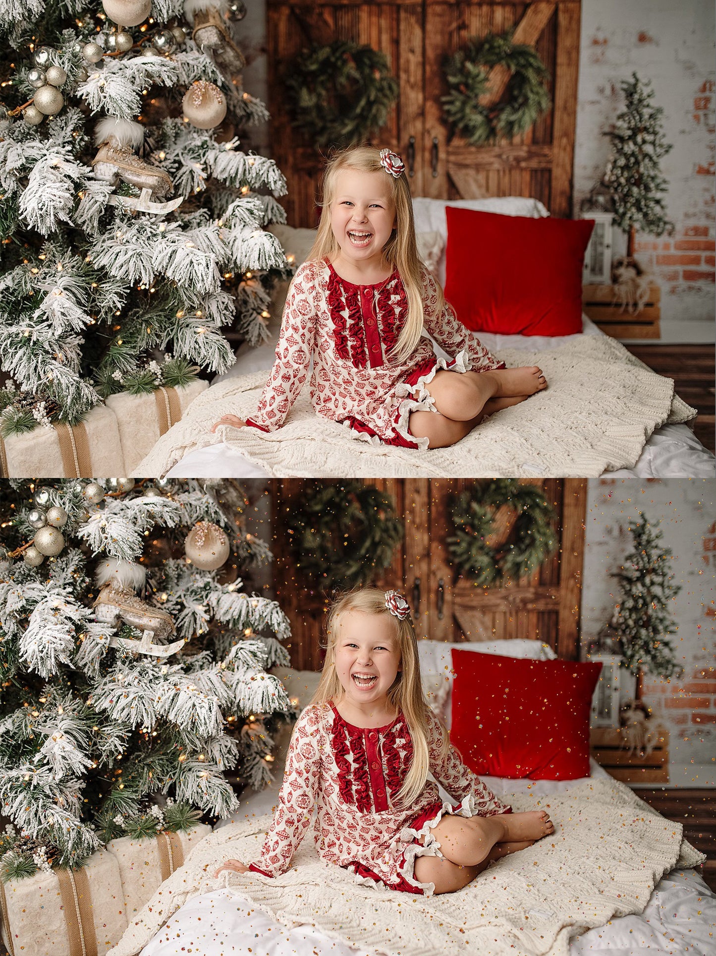 Christmas Glitter Photo Overlays