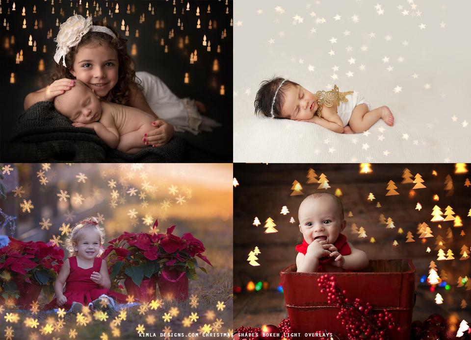 100+ Christmas Fantasy Bokeh Overlays - Photoshop Overlays, Digital Backgrounds and Lightroom Presets