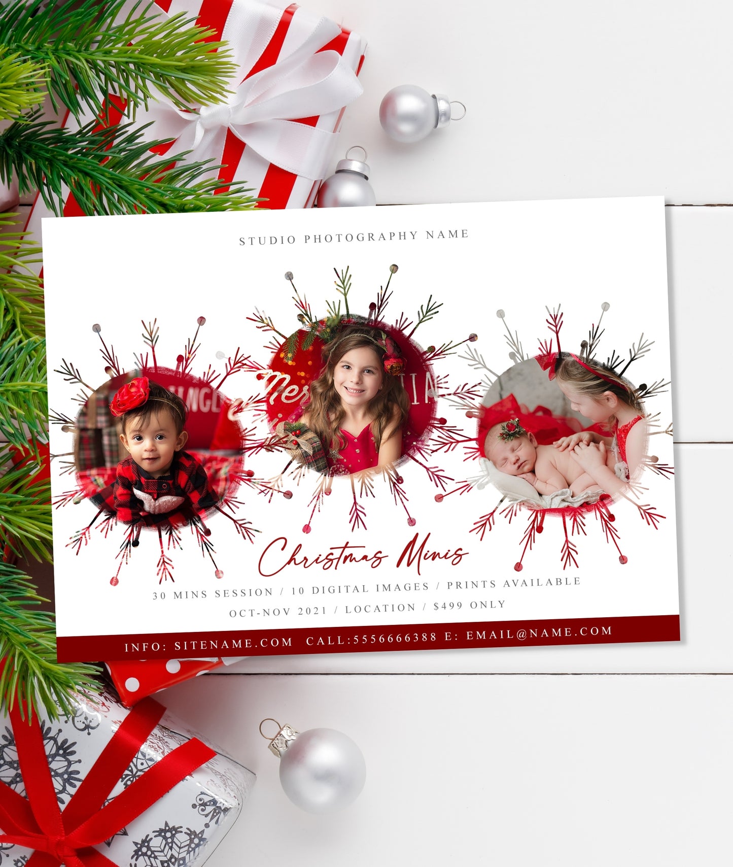 Christmas Mini Session marketing Board Template