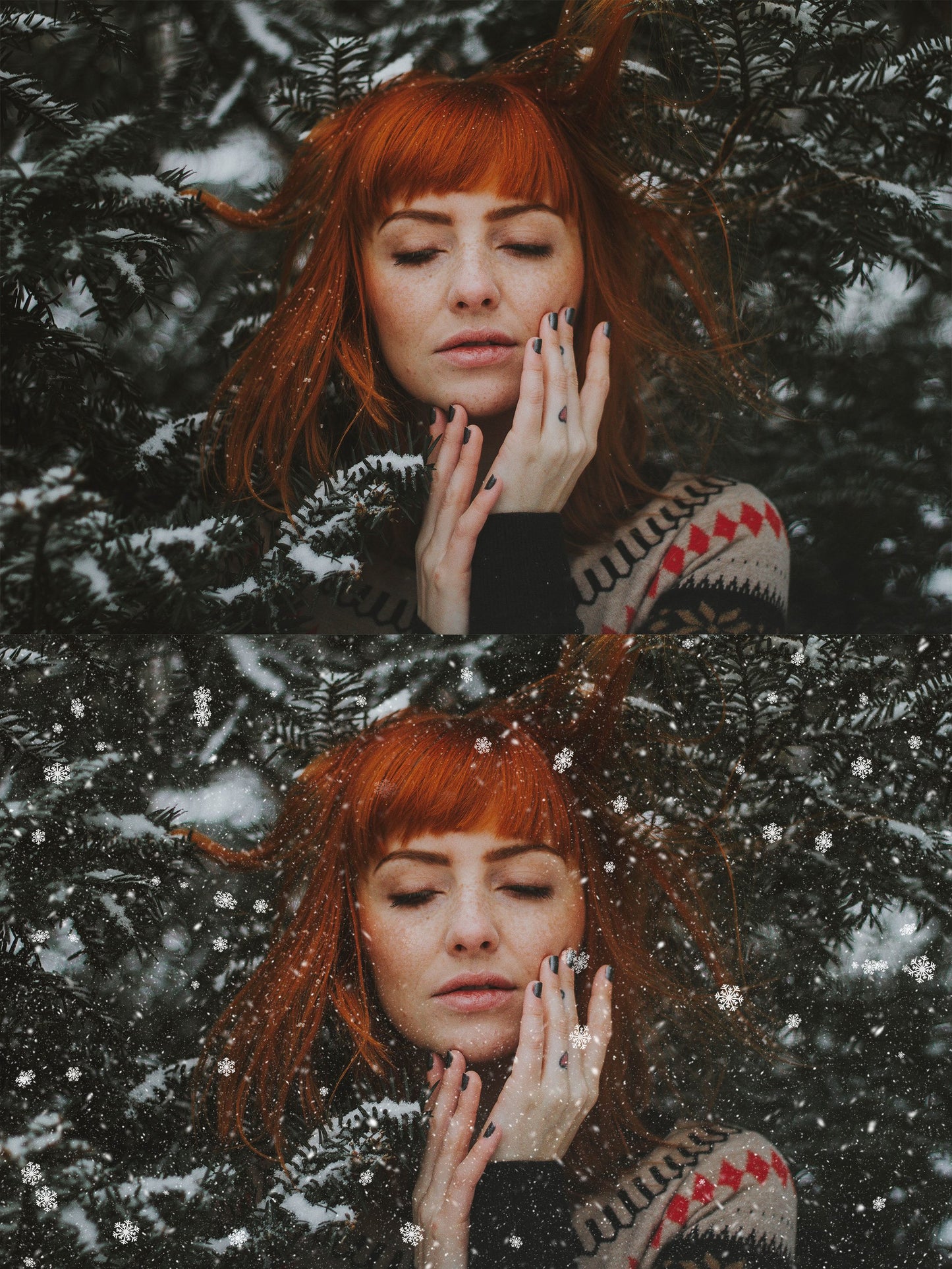 Falling Snowflakes Overlays