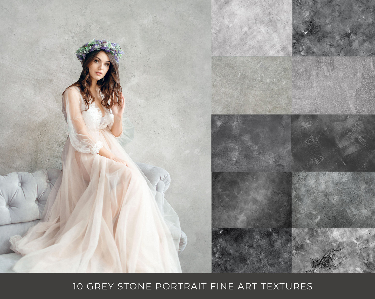10 Grey Stone Portrait Textures