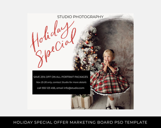 Holiday Special Marketing Board PSD Template
