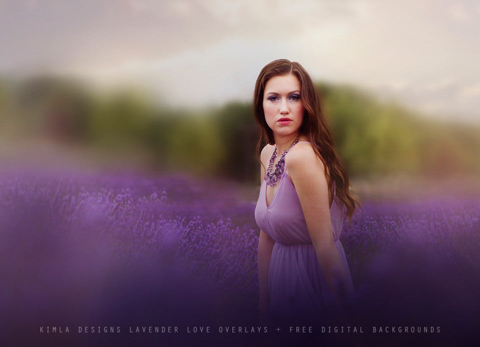 Lavender Love Photo Overlays + Free Gift - Photoshop Overlays, Digital Backgrounds and Lightroom Presets