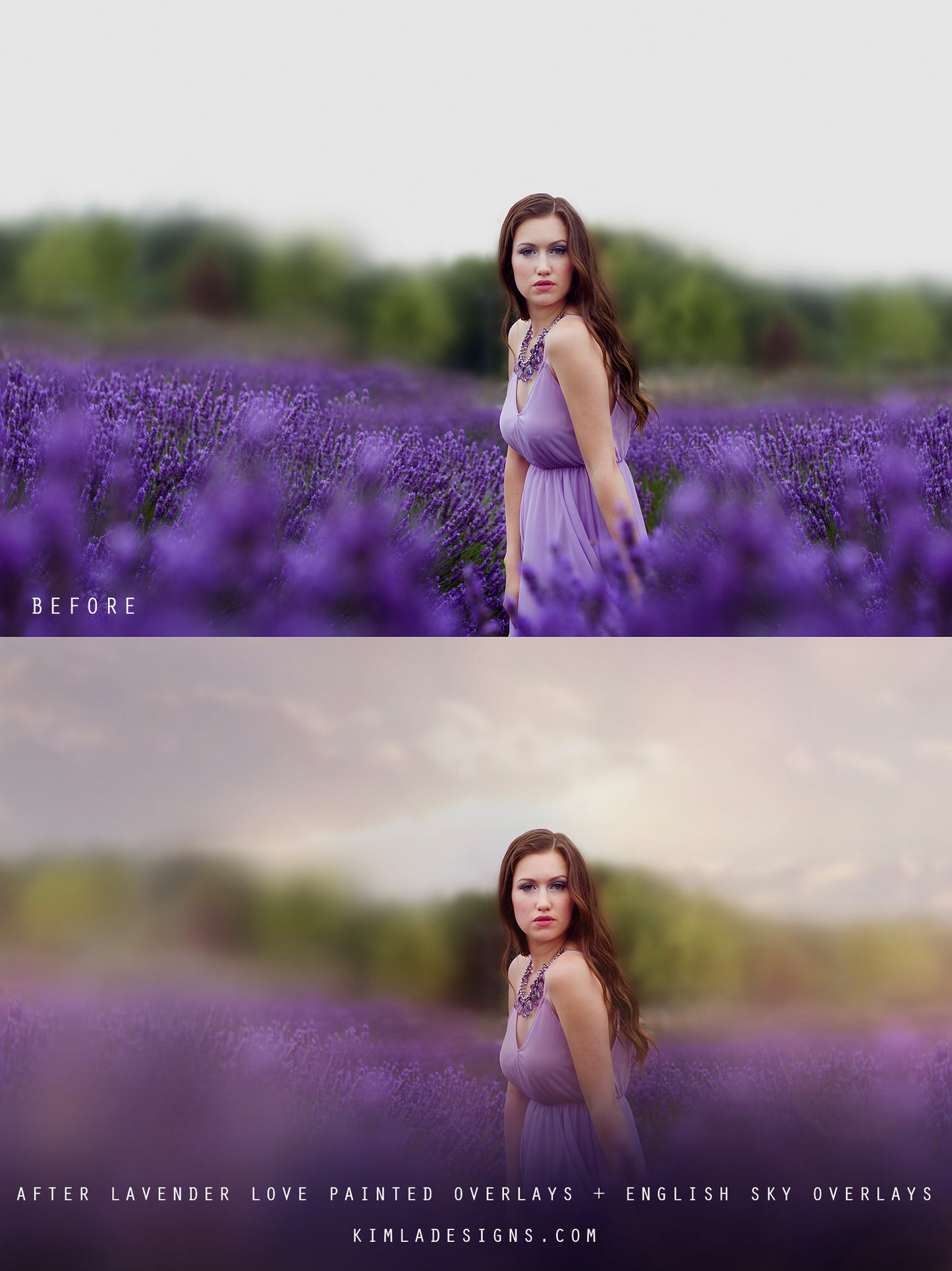 Lavender Love Photo Overlays + Free Gift - Photoshop Overlays, Digital Backgrounds and Lightroom Presets