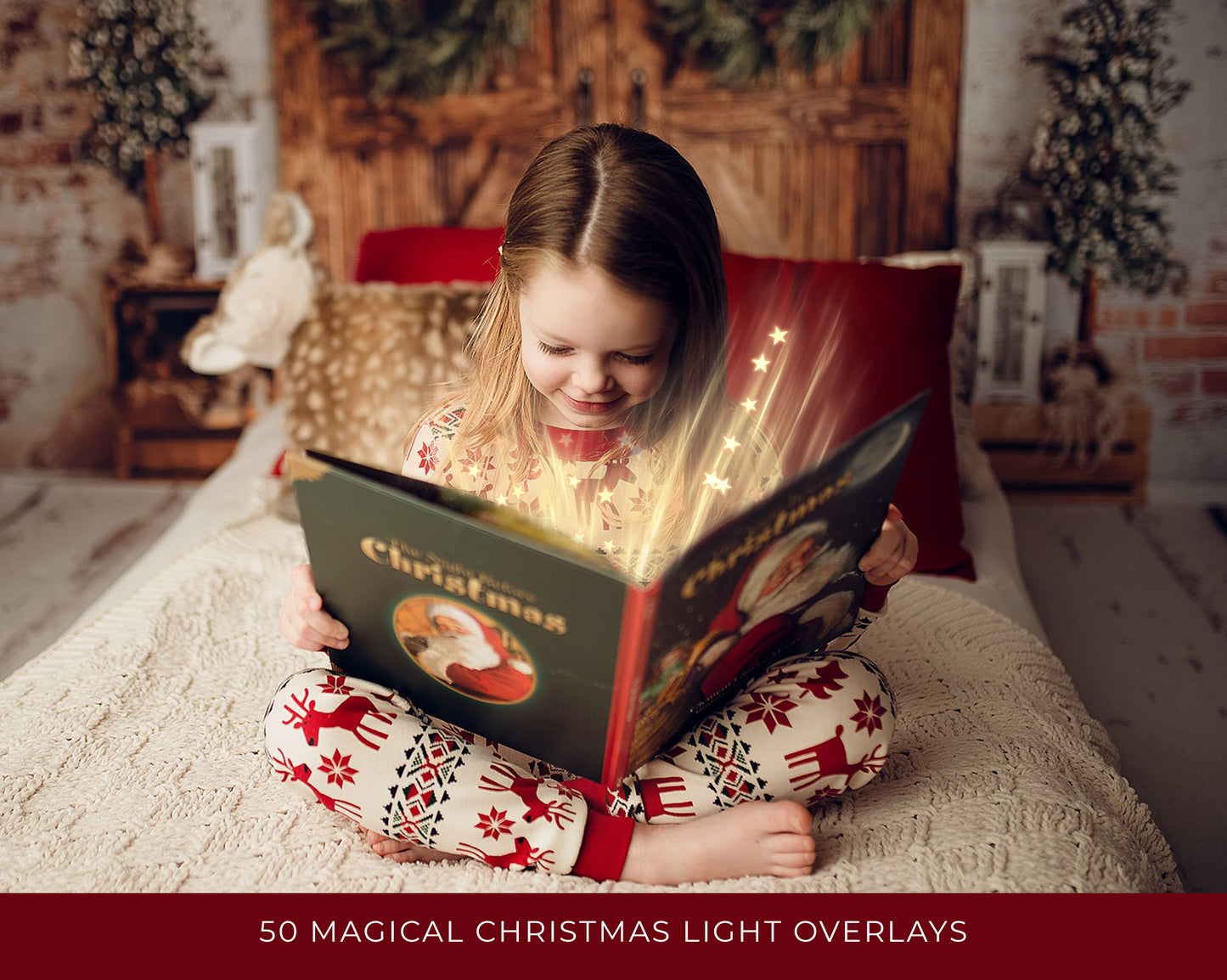 50 Magic Christmas Light Overlays