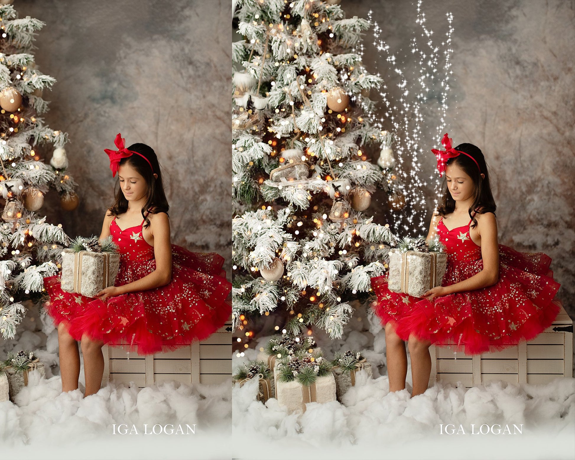 Magical Snow Christmas Photo Overlays