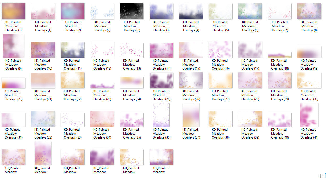 Painted Meadow Photo Overlays - Photoshop Overlays, Digital Backgrounds and Lightroom Presets