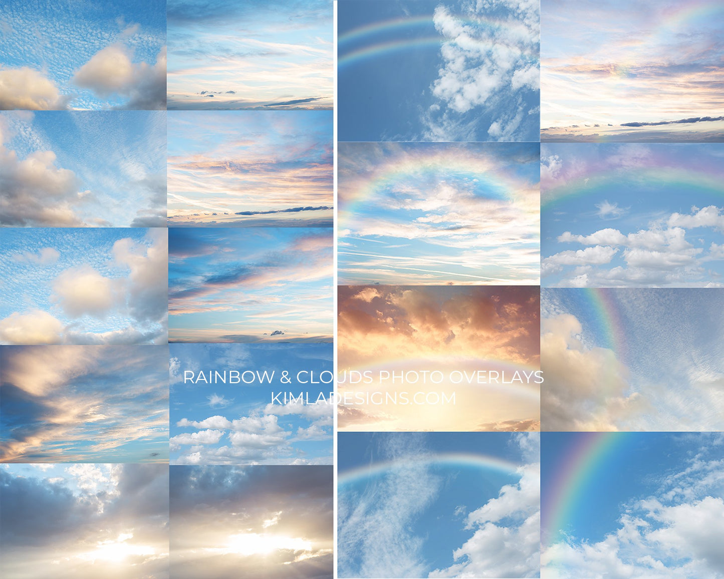 Rainbows & Clouds Photo Overlays