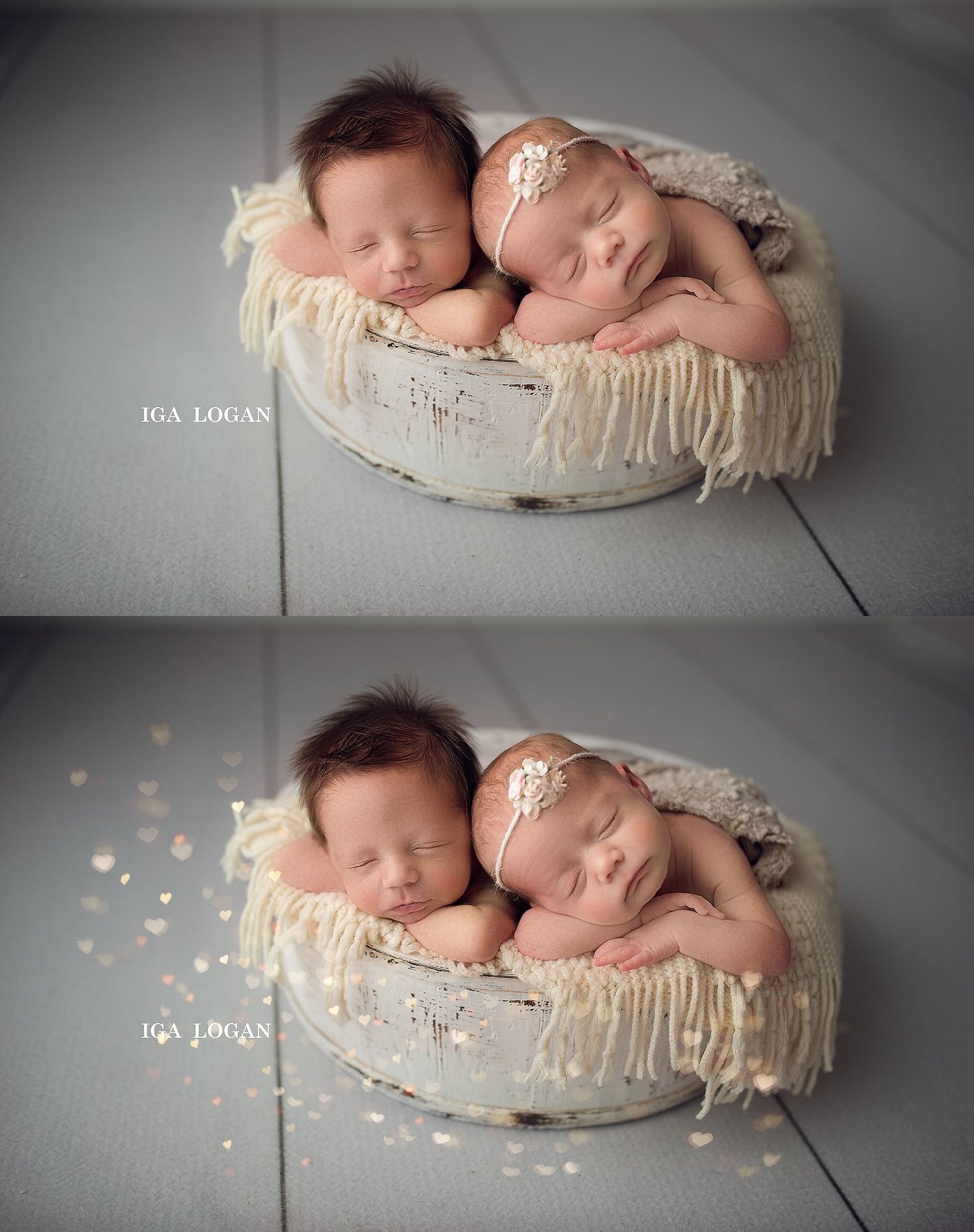 All the Hearts Bokeh Photoshop Overlays - Photoshop Overlays, Digital Backgrounds and Lightroom Presets
