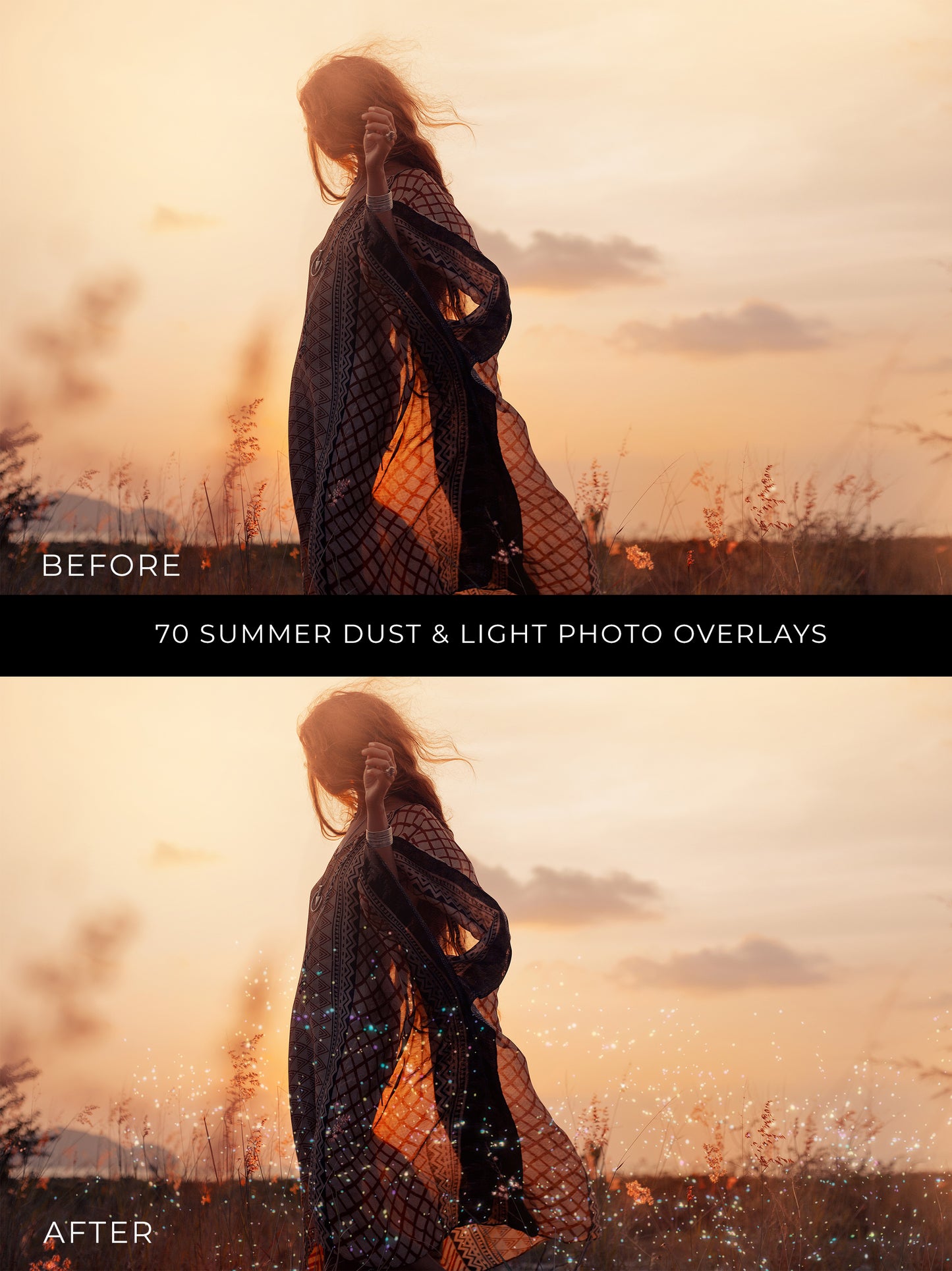 70 Summer Dust and Light Photo Overlays