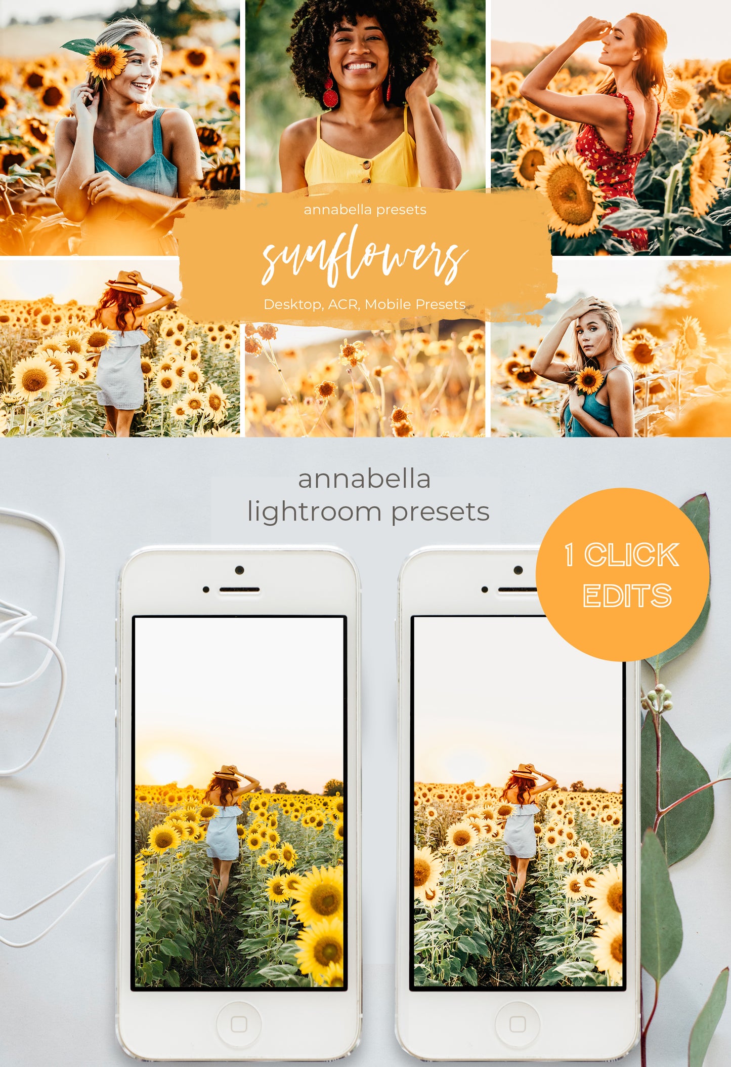 Sunflowers Lightroom Desktop and Mobile Presets