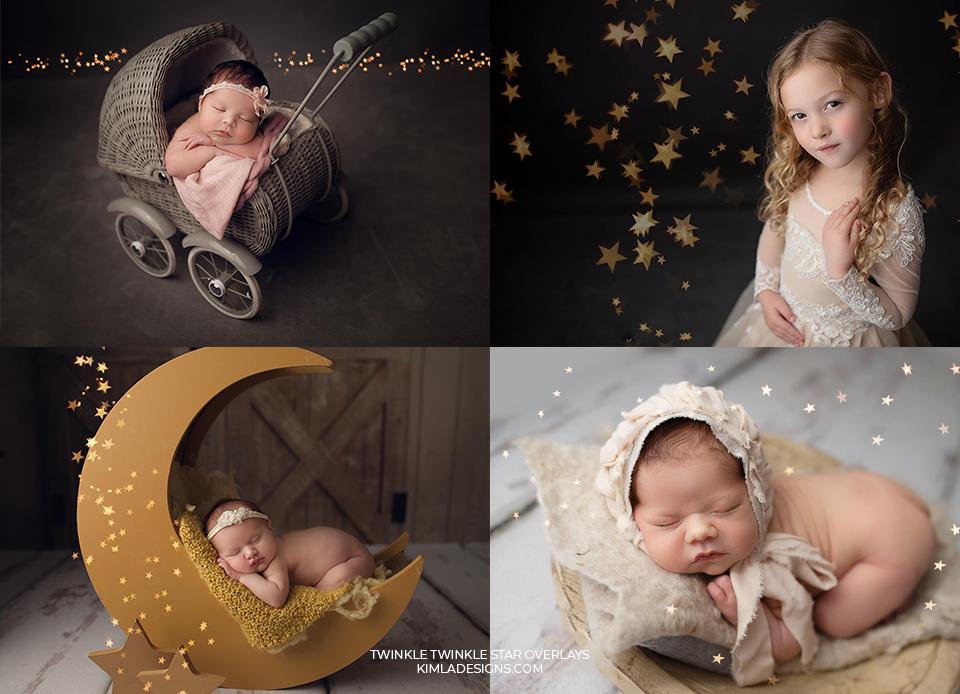 Twinkle Twinkle Star Overlays - Photoshop Overlays, Digital Backgrounds and Lightroom Presets