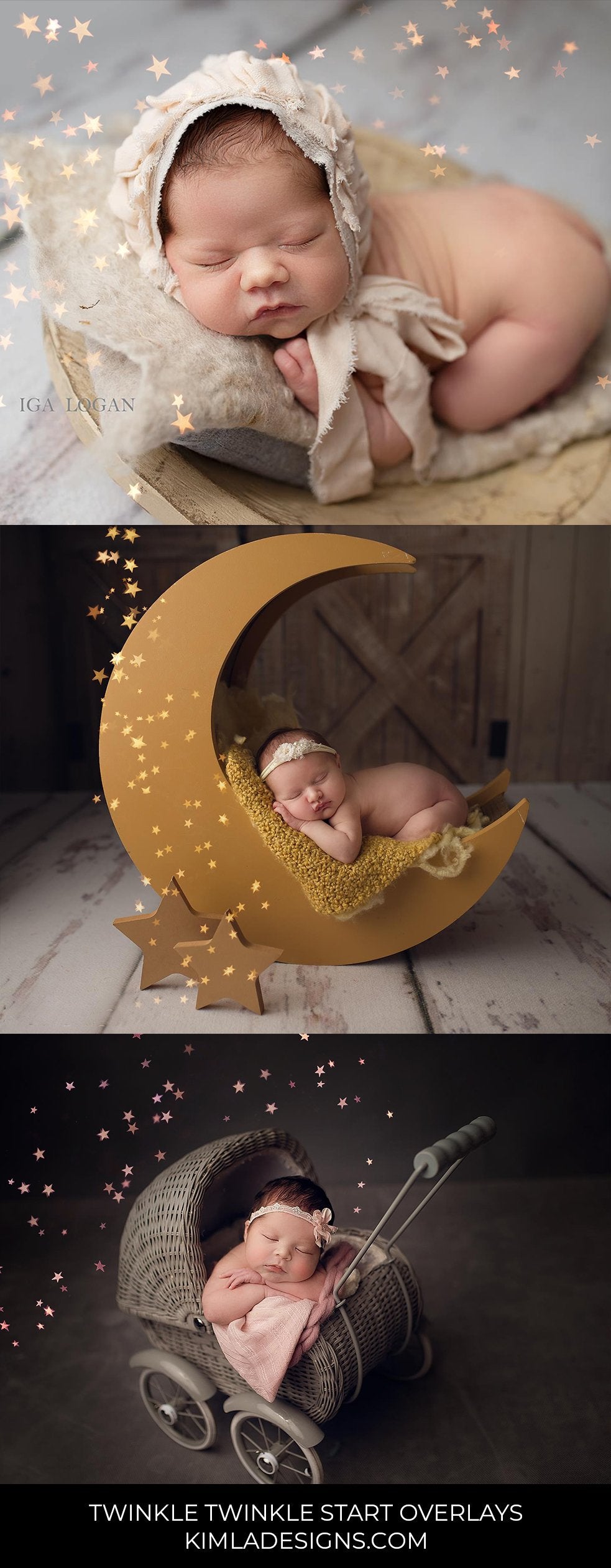 Twinkle Twinkle Star Overlays - Photoshop Overlays, Digital Backgrounds and Lightroom Presets