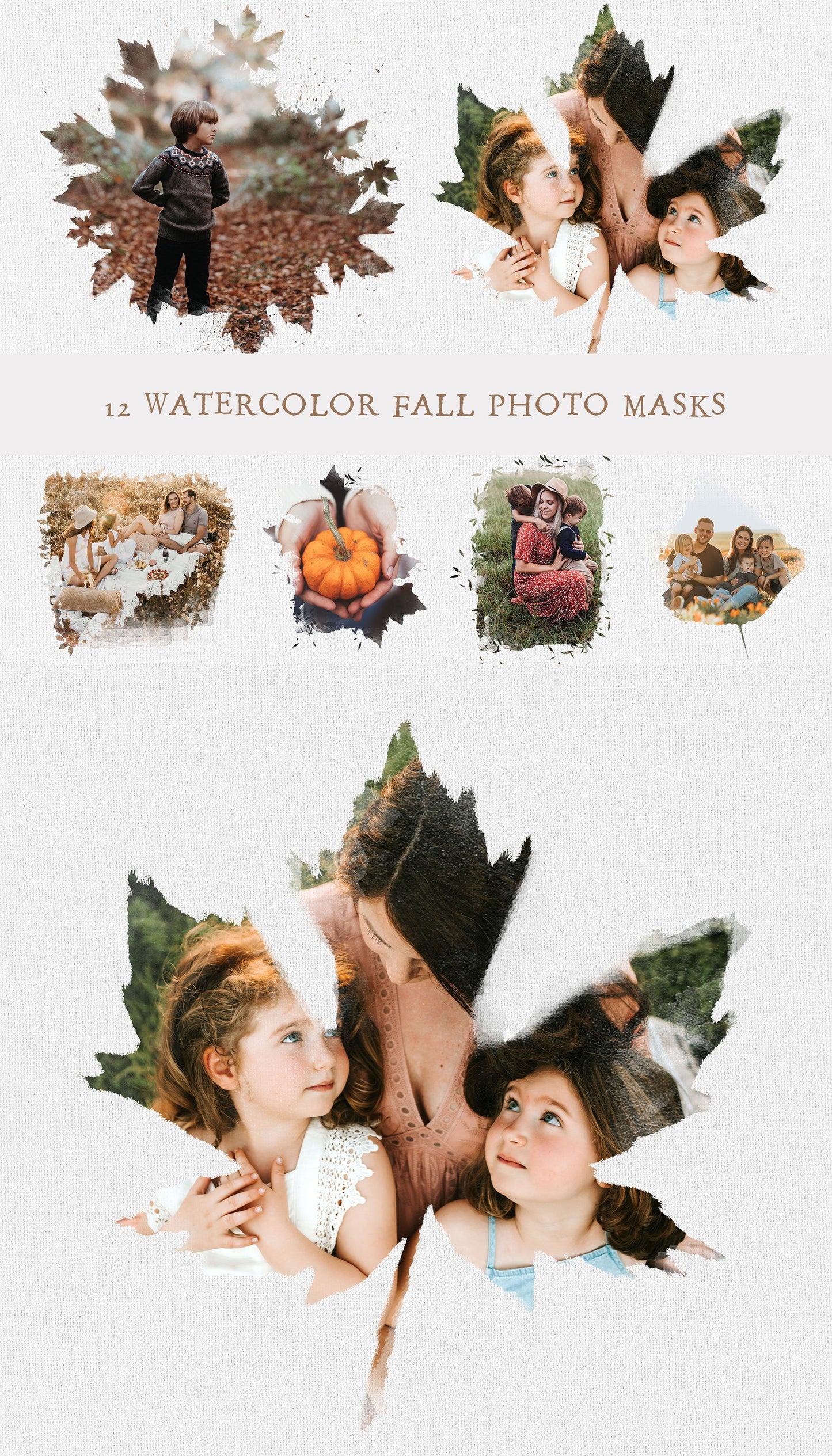 Watercolor Fall Photo Masks